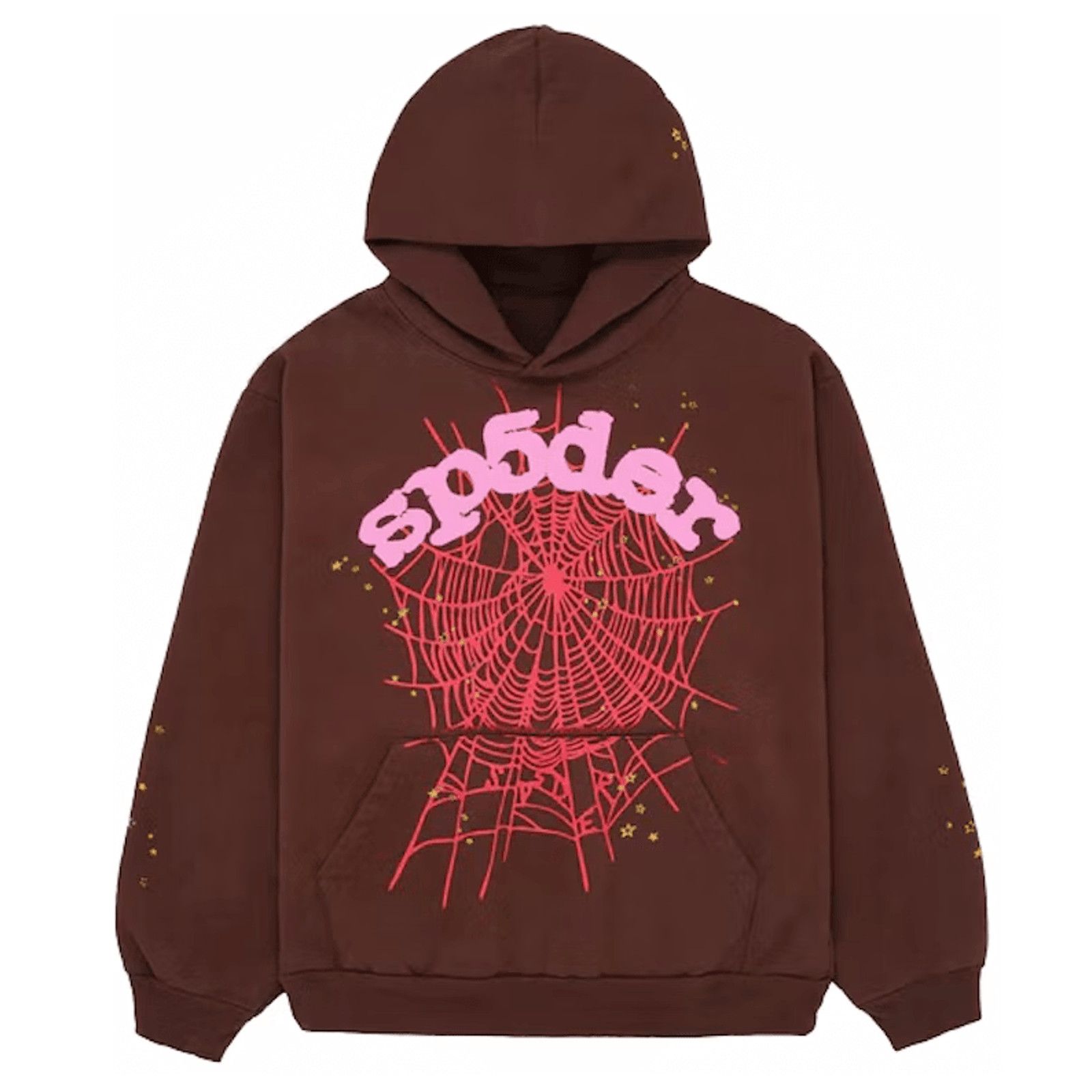 image of Spider Worldwide Web Hooded Sweatshirt Brown, Men's (Size XL)