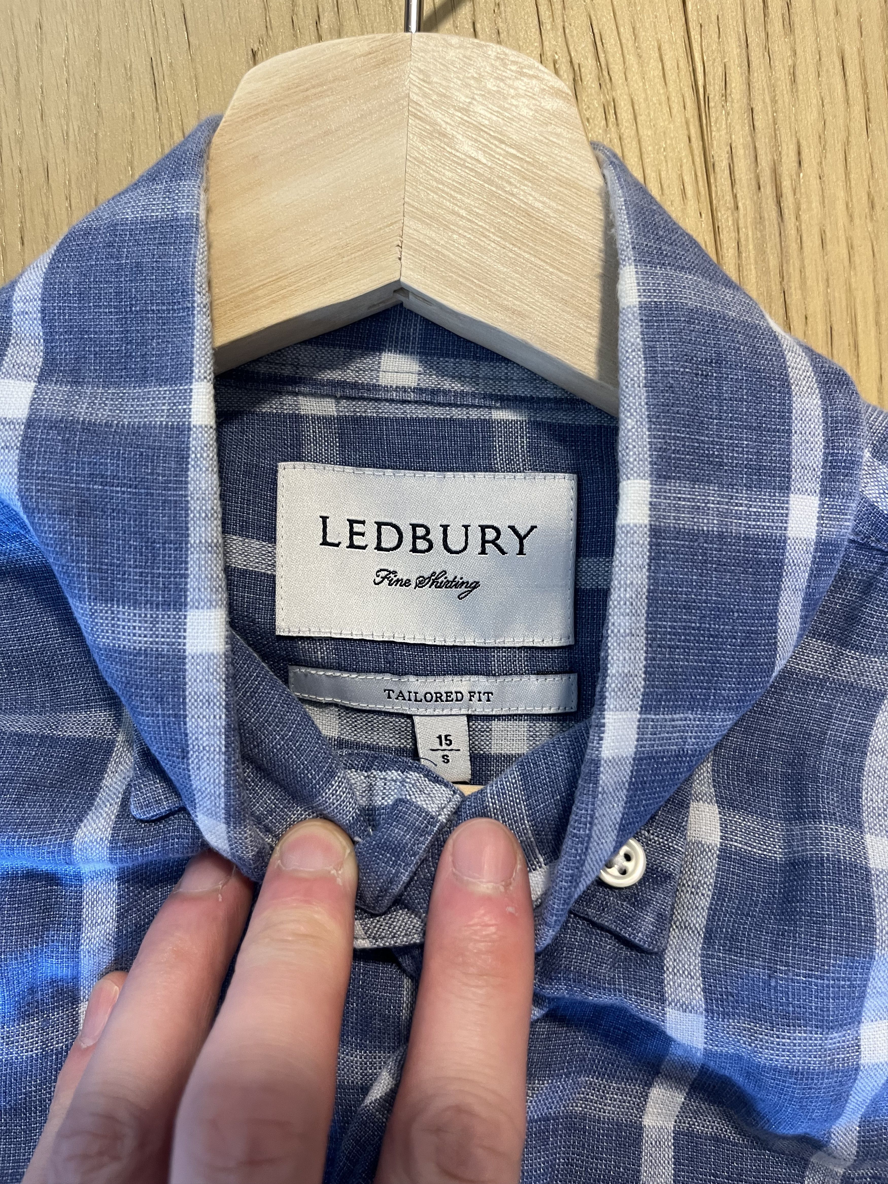 Ledbury Ledbury linen/cotton check shirt Size US XS / EU 42 / 0 - 2 Thumbnail