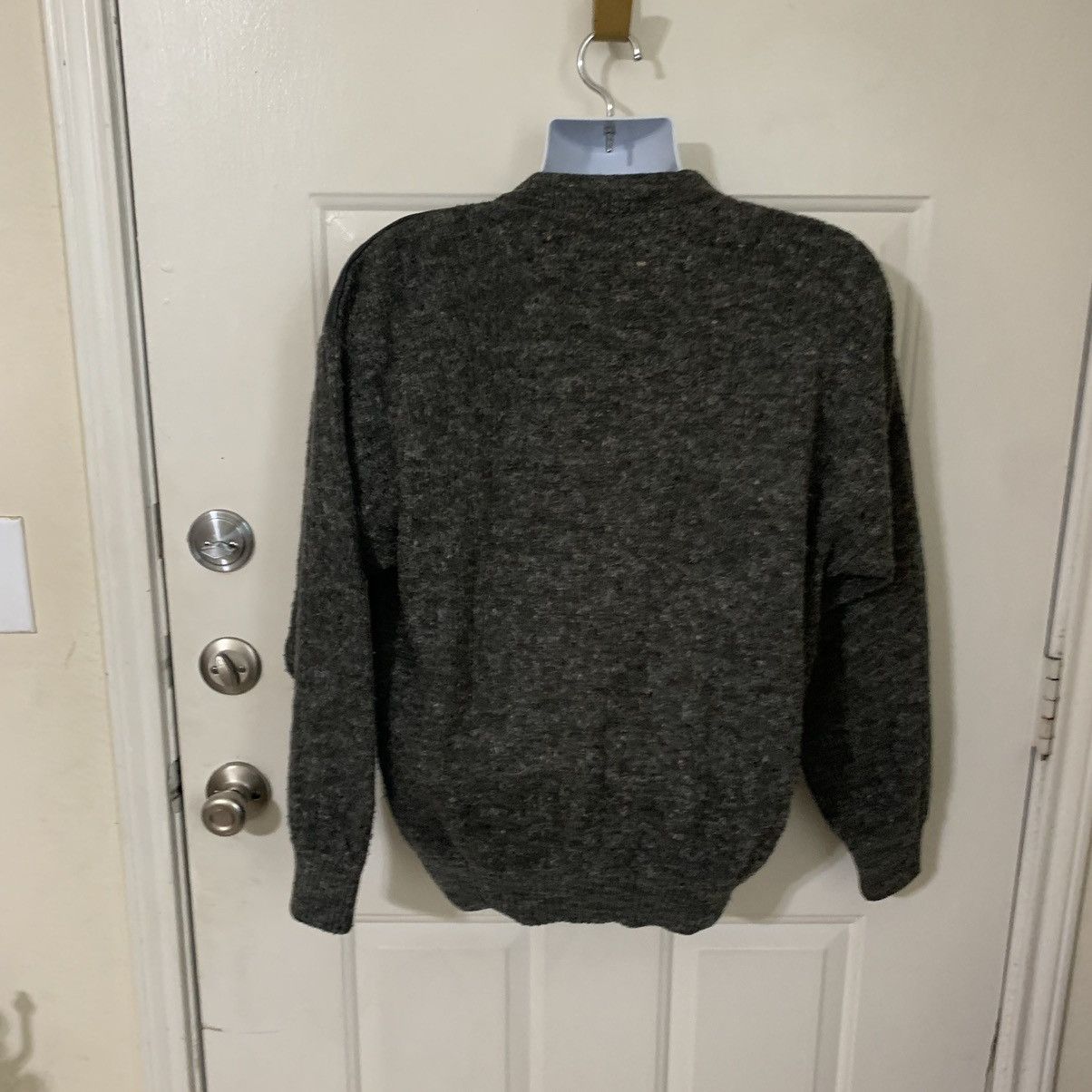 Vintage Rafael V Neck Leather and Wool Blend sweater Size US M / EU 48-50 / 2 - 7 Thumbnail