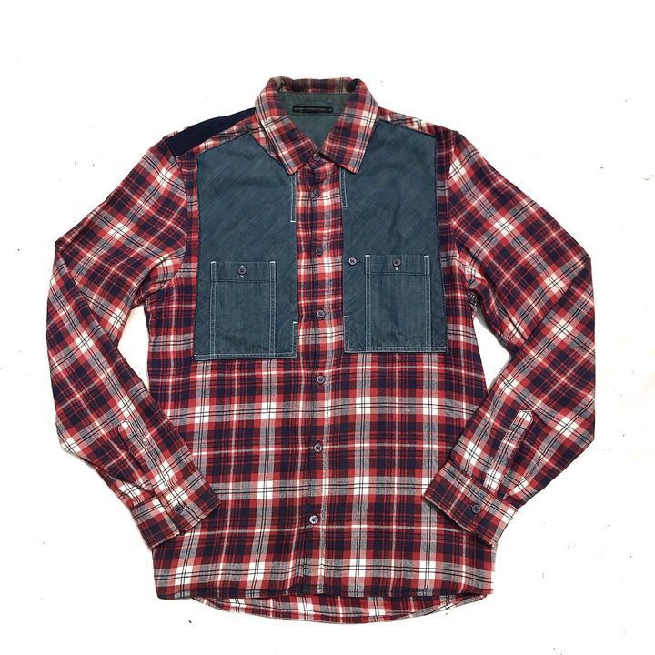 Marithe + Francois Girbaud × Vintage Vintage Mfg Marithe Francois girbaud tartan LongSleeve Shirt Size US M / EU 48-50 / 2 - 1 Thumbnail