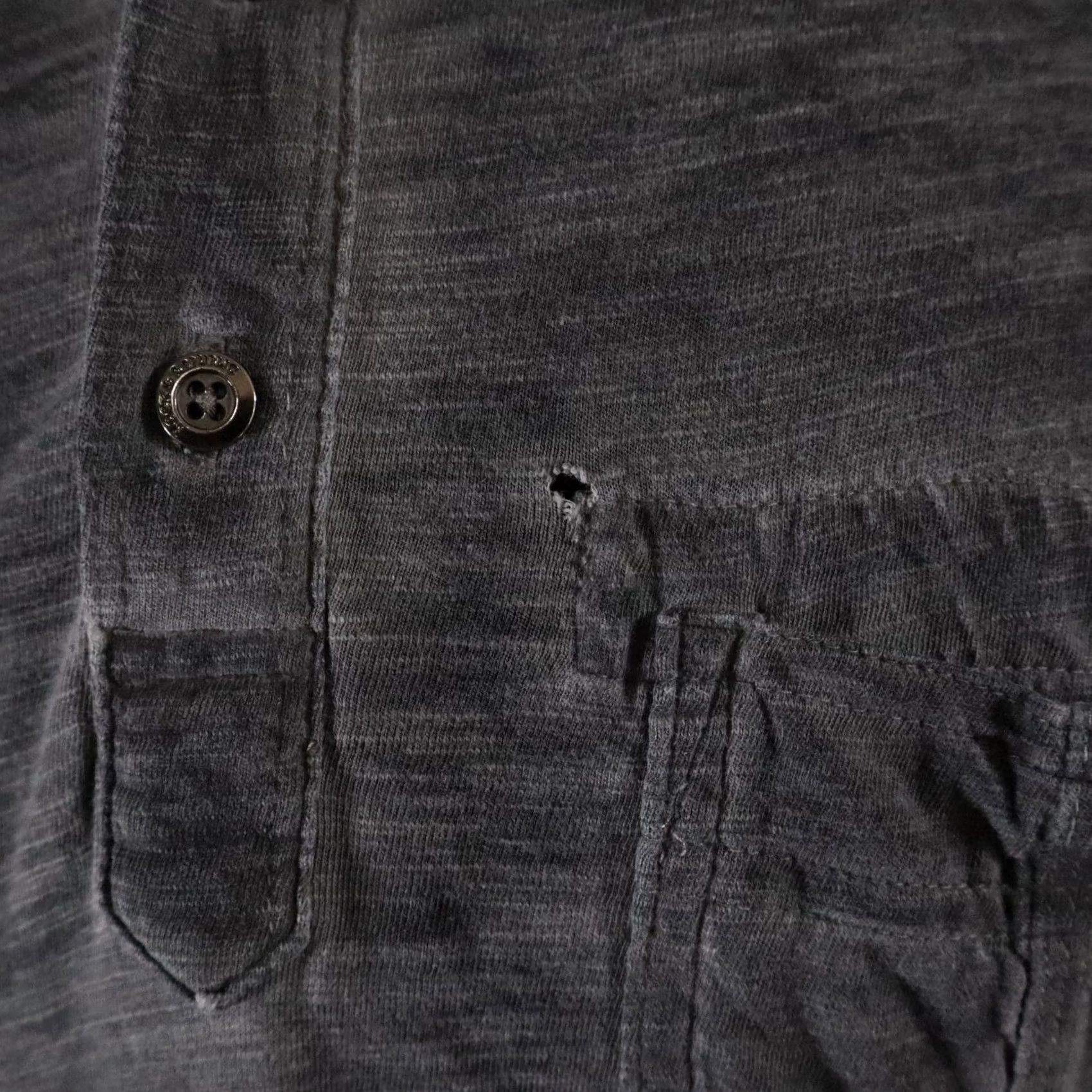 Vintage Rock & Republic Polo Shirt Mens Medium Dark Gray Pocket Short Sleeve Golf Casual Size US M / EU 48-50 / 2 - 3 Thumbnail