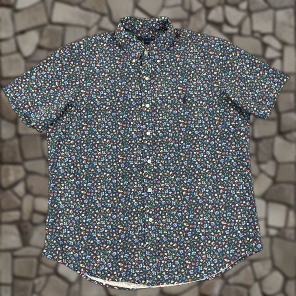 Ralph Lauren Ralph Lauren Shirt Mens Large Blue Floral Button Down Short Sleeve Pony Preppy Size US L / EU 52-54 / 3 - 1 Thumbnail