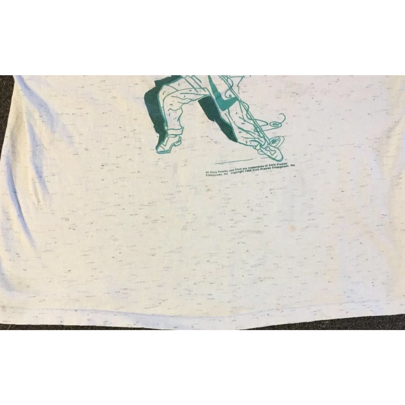 Vintage Vtg Elvis Presley 80s Faded Shirt S Country Rock Tour Grunge Western Music Band Concert USA Single Stitch Mens T-Shirt White Striped Pattern Size S Size US S / EU 44-46 / 1 - 4 Thumbnail