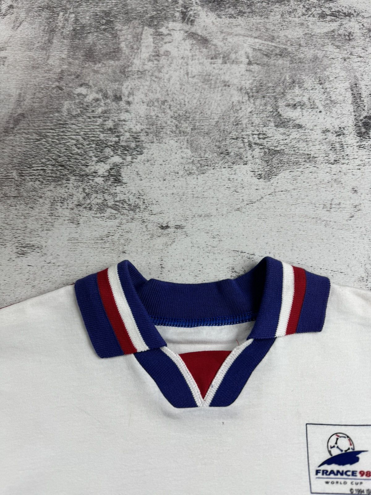 Vintage FRANCE 1998 1994 World Cup National Soccer Football 90s Jersey White T Shirt Tee Size US S / EU 44-46 / 1 - 9 Thumbnail