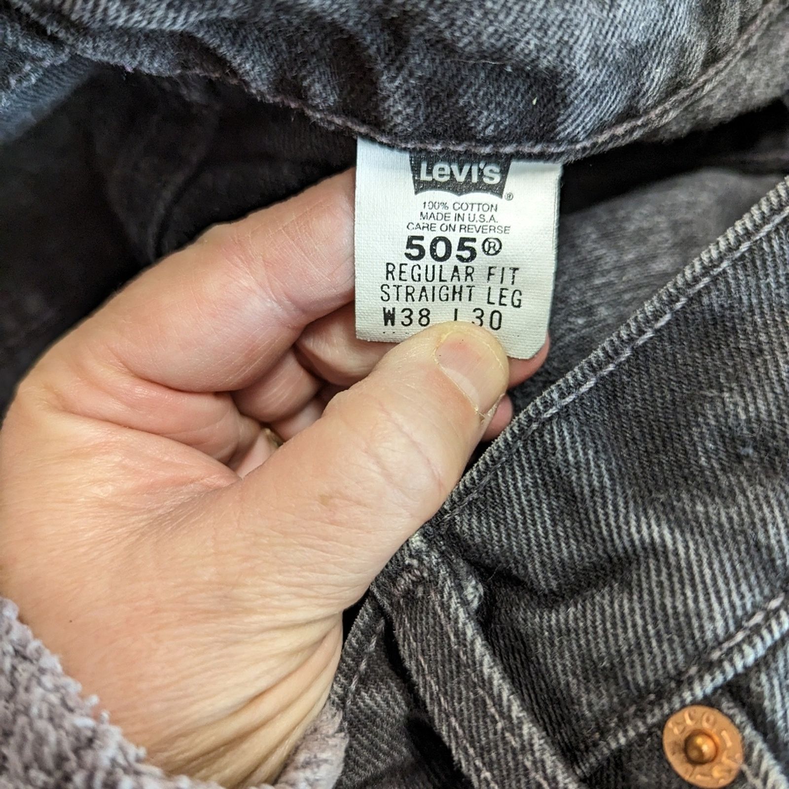 Levi's Vintage 505 Levi's Straight Leg Jeans 38 x 30 Size US 38 / EU 54 - 3 Thumbnail