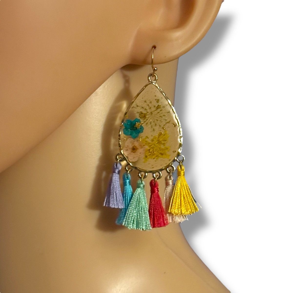 Other LuLu LaLa dried flowers glass multicolor tassel earrings Size ONE SIZE - 2 Thumbnail