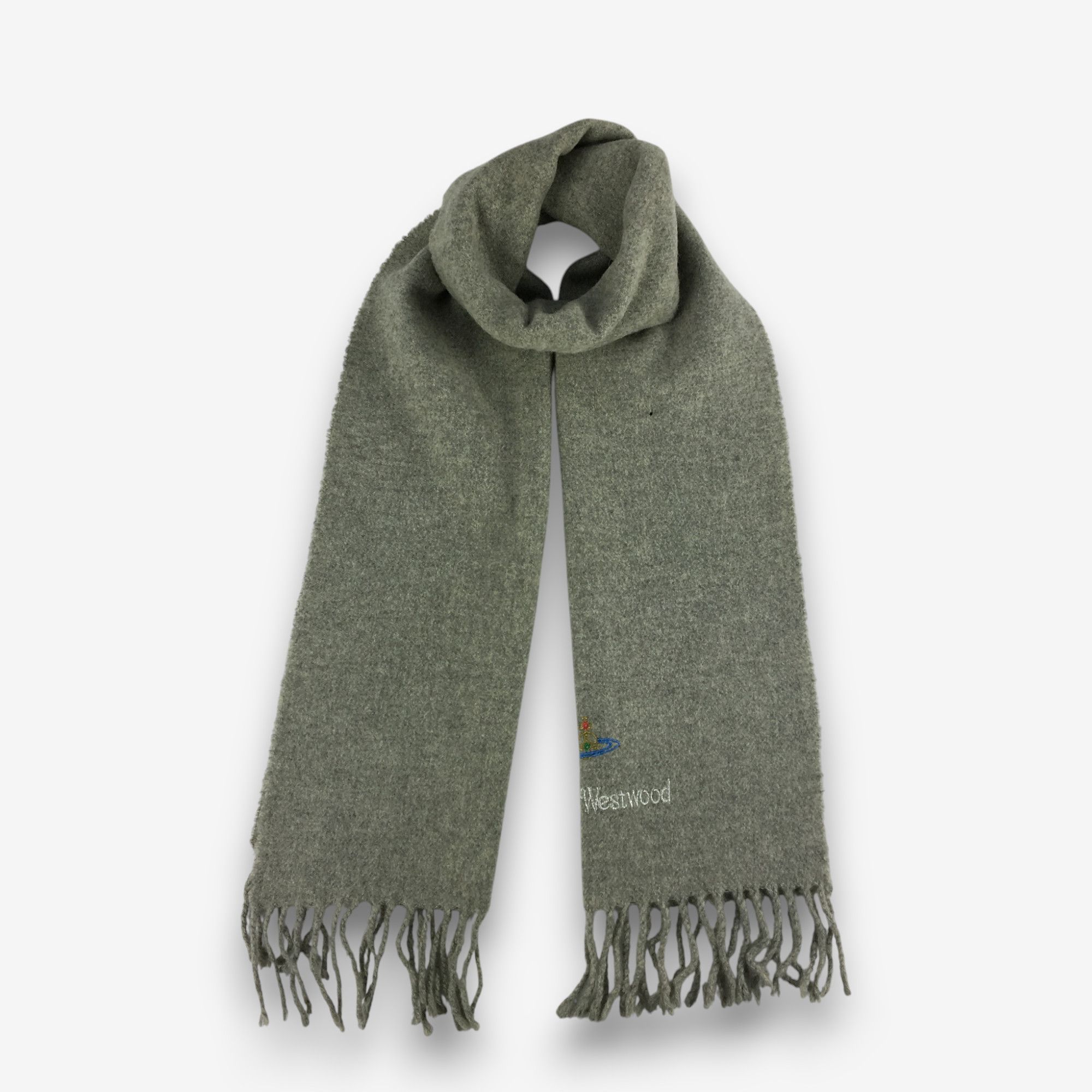 Vivienne Westwood Vintage Vivienne Westwood Scarf Muffler Orbs Wool Scarves Size ONE SIZE - 4 Thumbnail