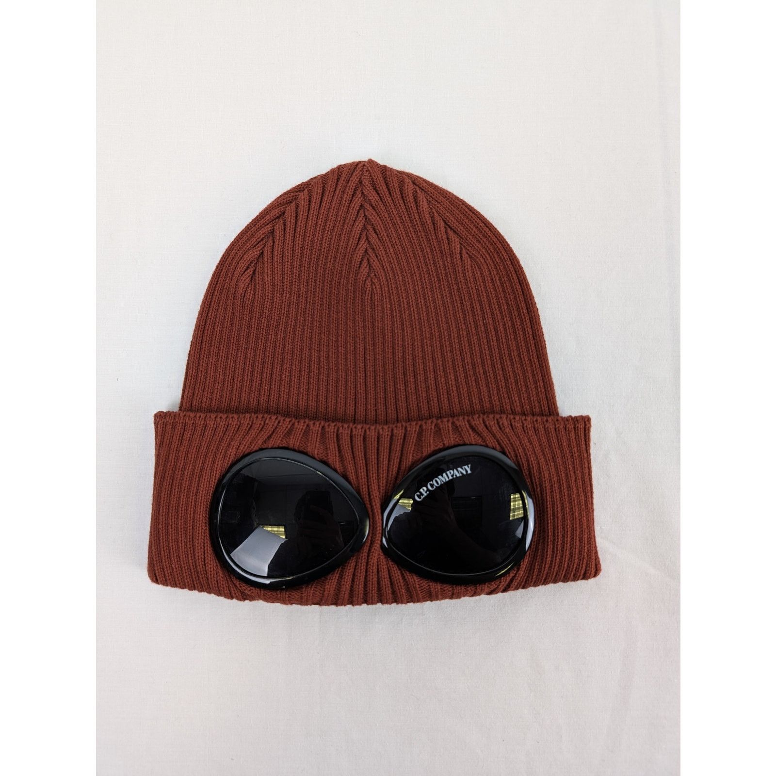 C.P. Company o1rshd1 Q:2 / Size: OS / Goggles Beanie Cap / Hat in Brown Size ONE SIZE - 3 Thumbnail
