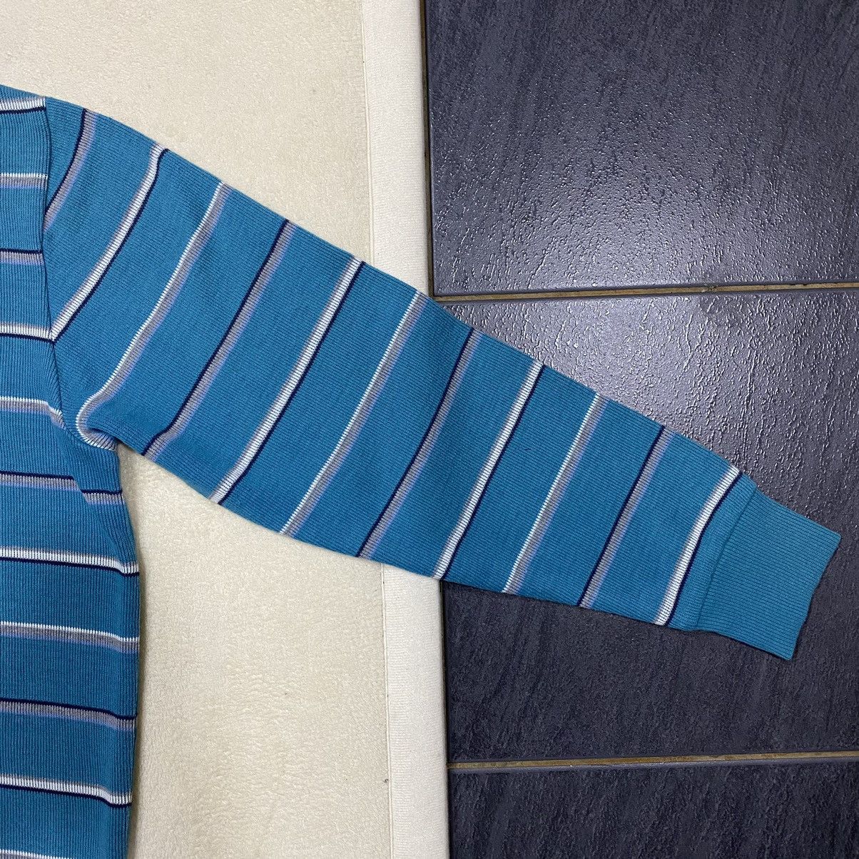 Designer × Japanese Brand × Kansai Yamamoto KANSAI YAMAMOTO Up To Your Striped Half Zipper Sweatshirt Size US L / EU 52-54 / 3 - 8 Thumbnail