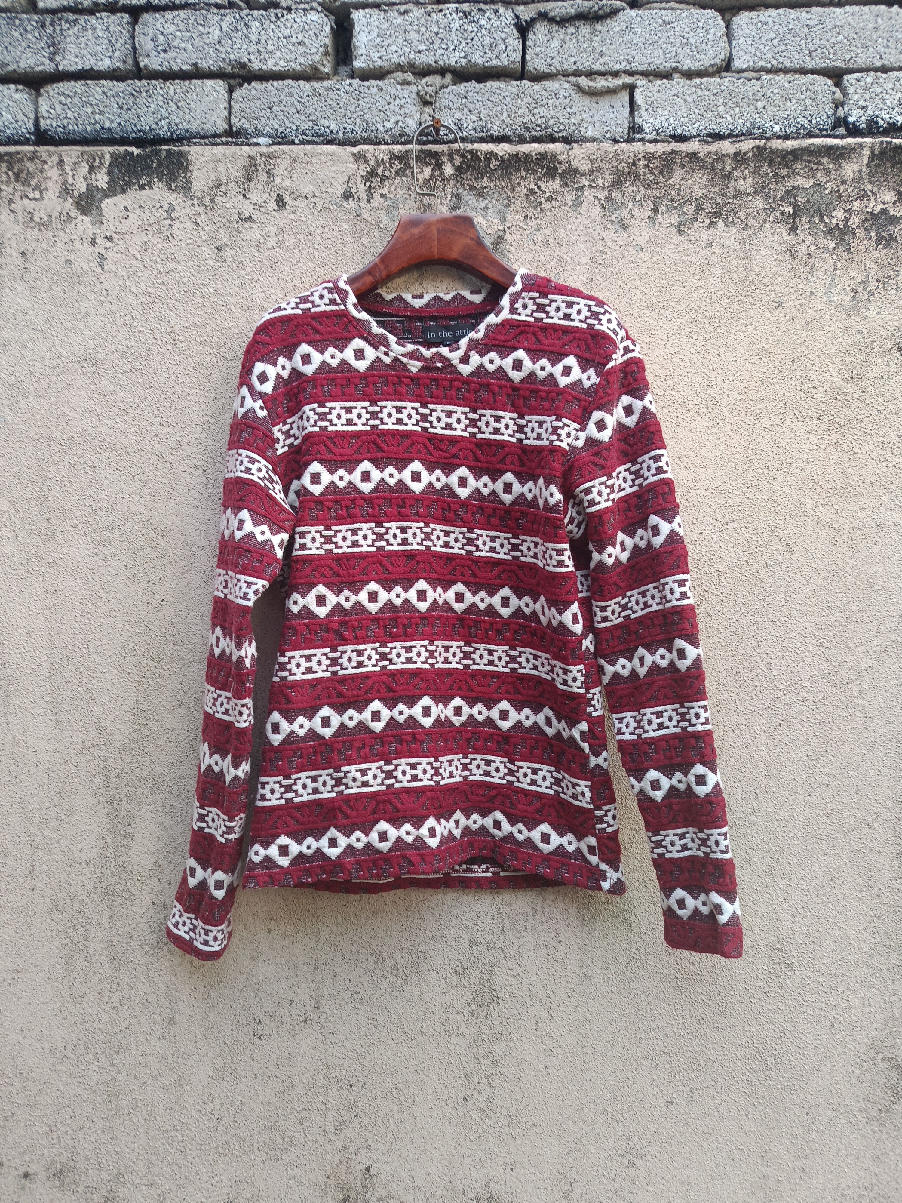 IN THE ATTIC FAIR ISLE KNIT CREWNECK SWEATER