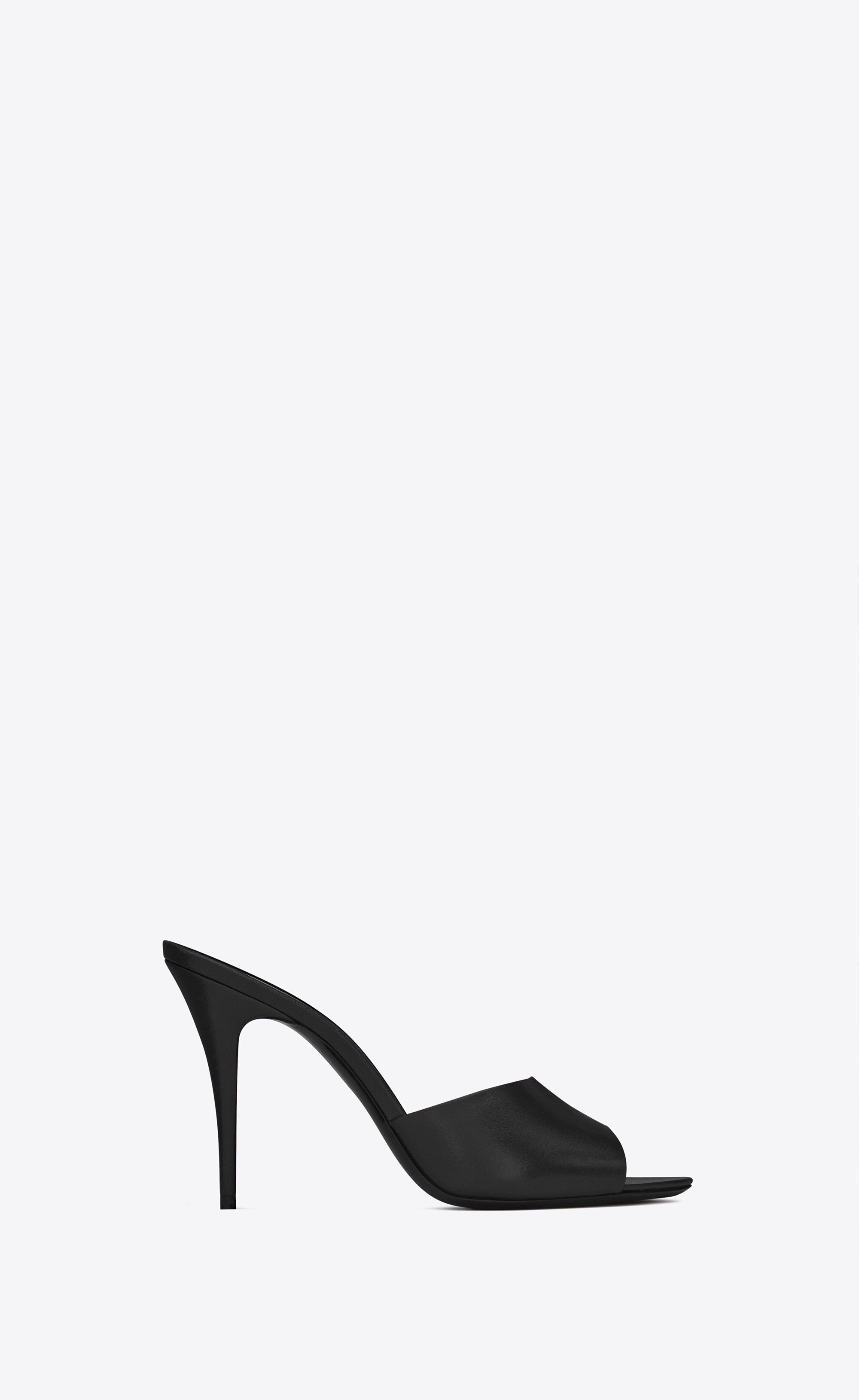 la 16 mules in smooth leather