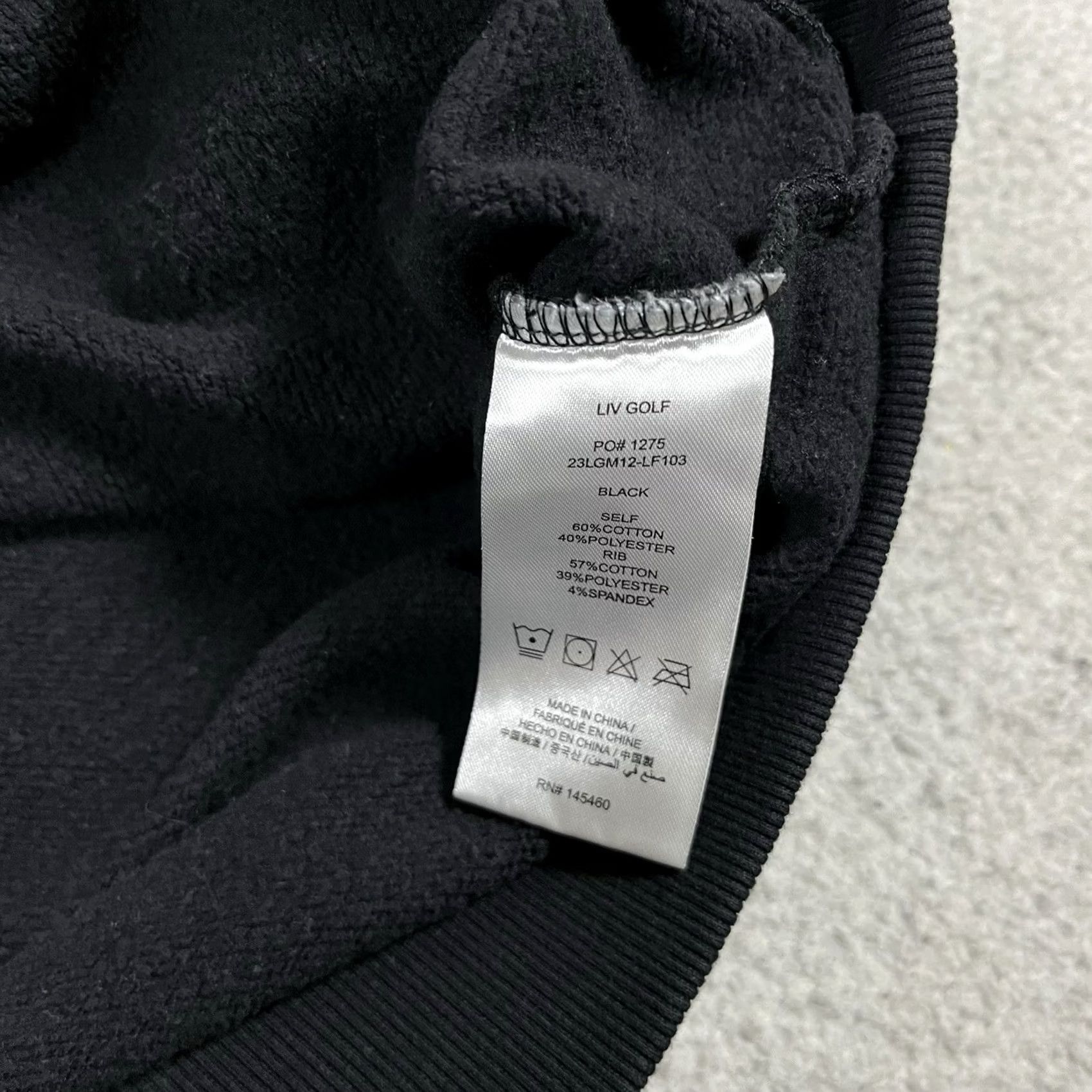 Logo 7 LIV Golf Sweatshirt Mens XL Black Crewneck Pullover Logo Long Sleeve Size US XL / EU 56 / 4 - 6 Thumbnail