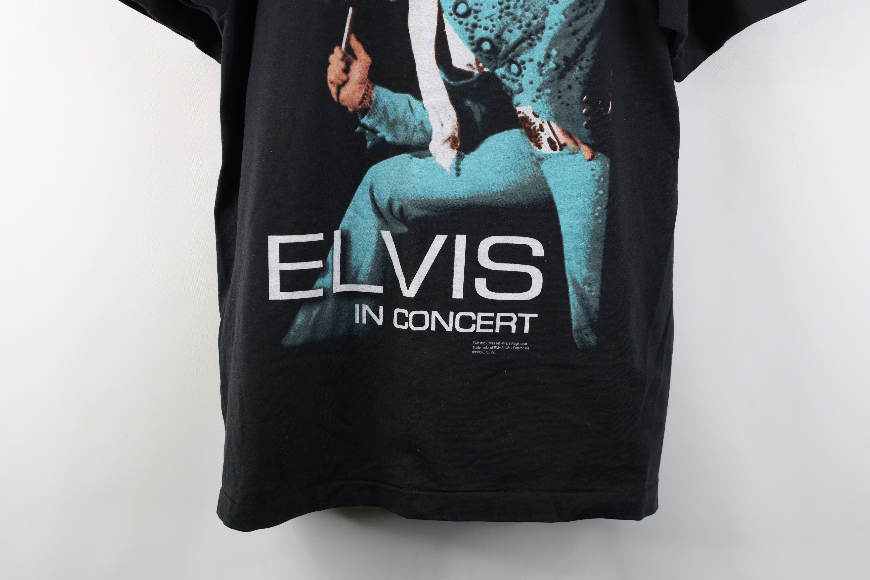 Vintage Vintage 90s Elvis Presley In Concert Short Sleeve T-Shirt Size US L / EU 52-54 / 3 - 3 Thumbnail