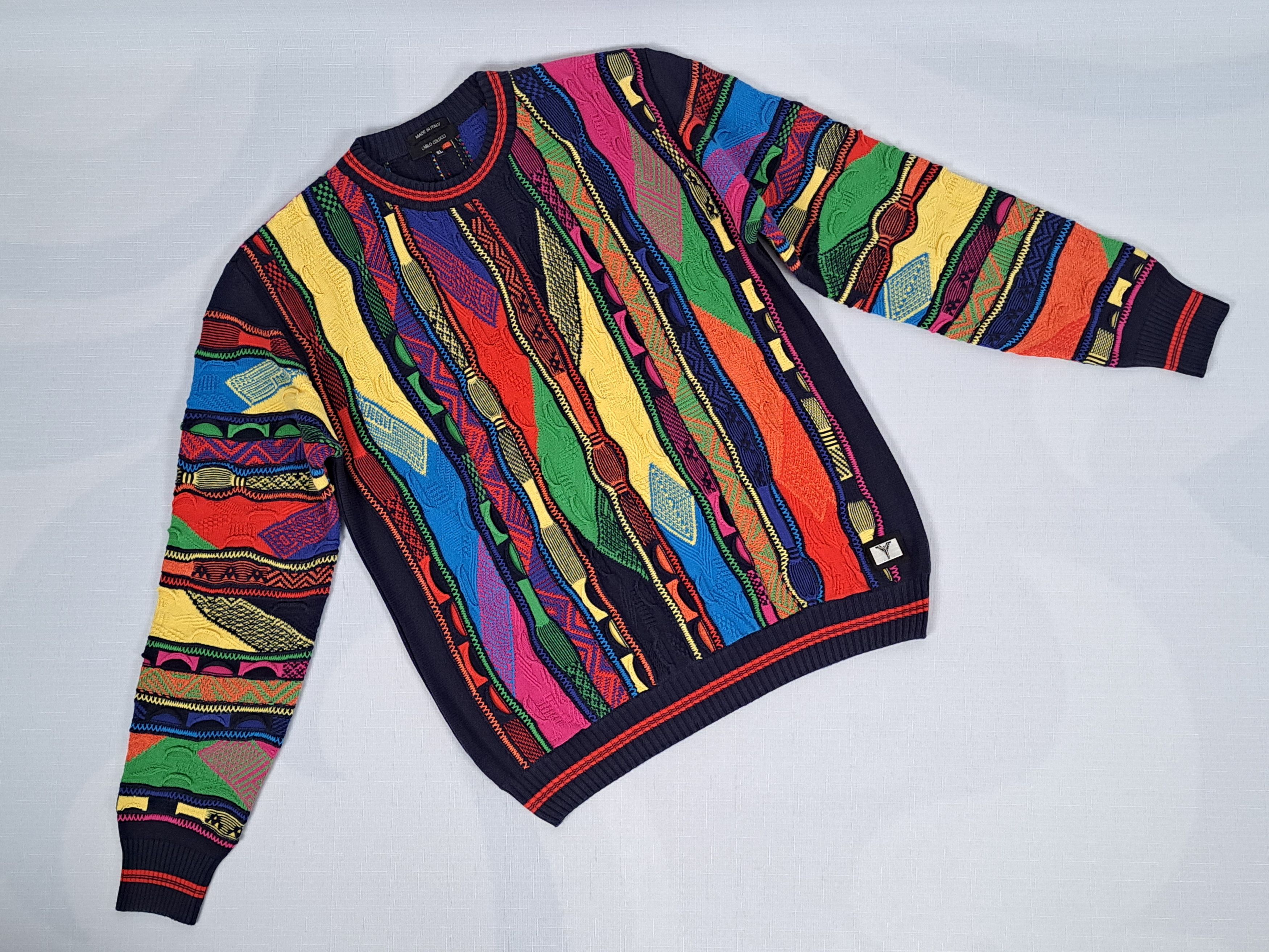 Carlo Colucci Carlo Colucci multicolor sweater Coogi style. Size XL Size US XL / EU 56 / 4 - 3 Thumbnail
