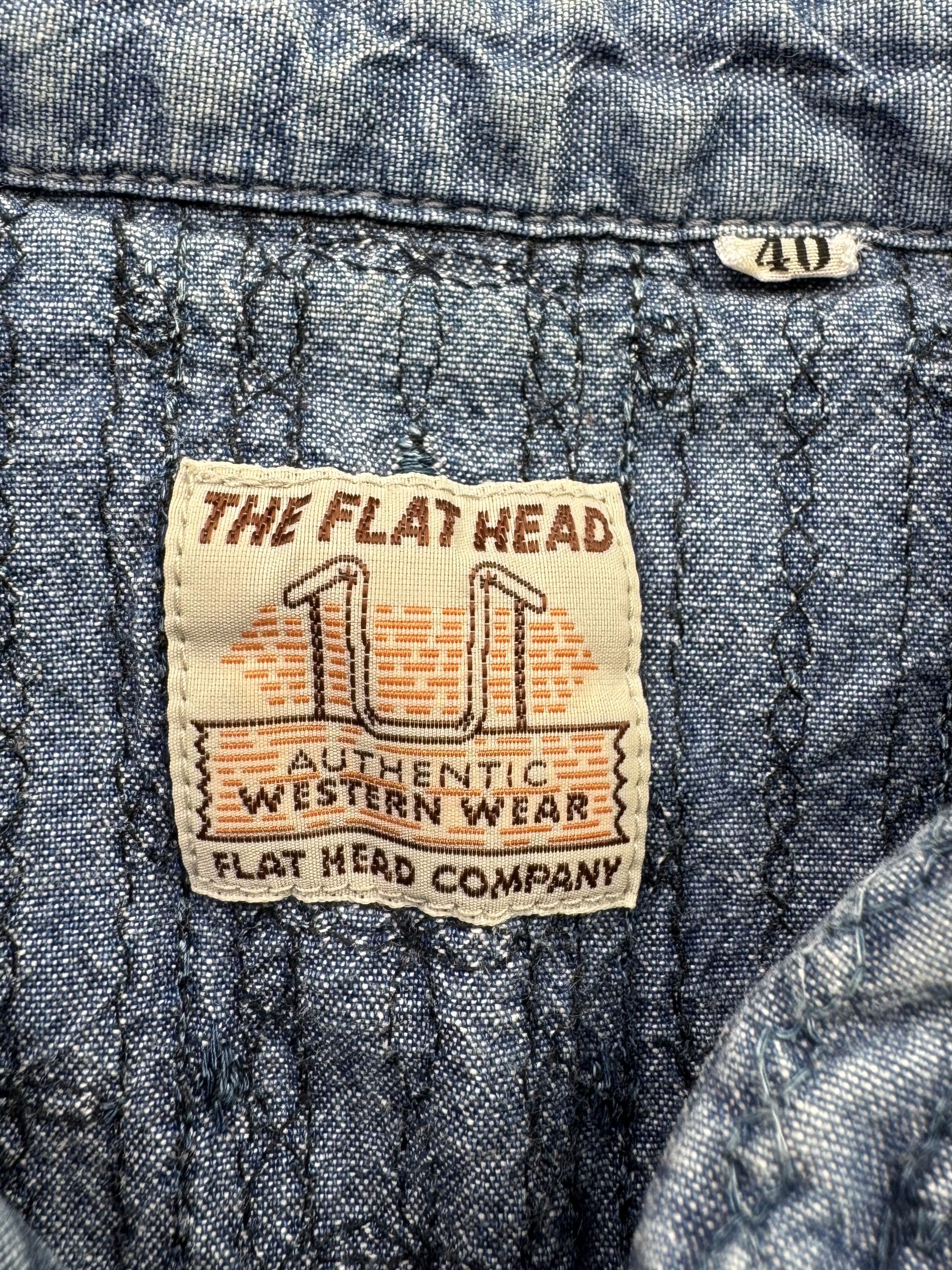 The Flat Head The Flat Head Vintage Made in Japan Denim Shirt (B266) Size US S / EU 44-46 / 1 - 9 Thumbnail