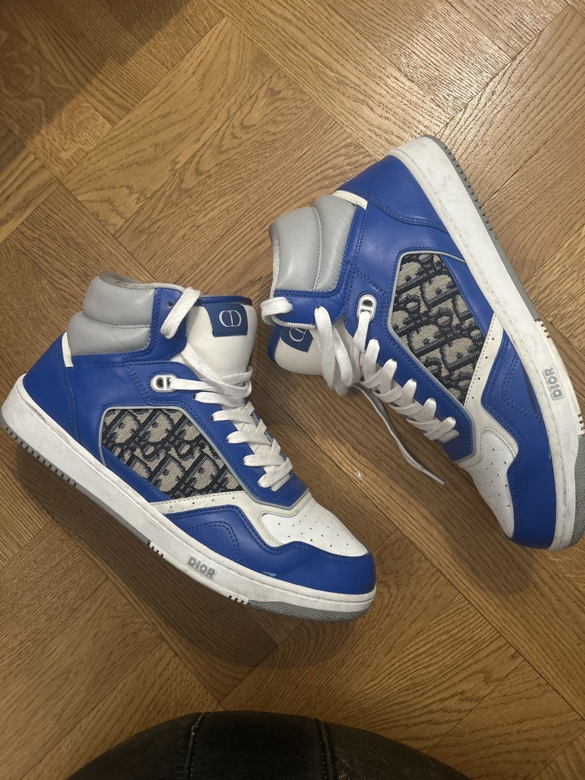 B27 Baby Dior High Tops Dior B27 High Top Sneaker Blue