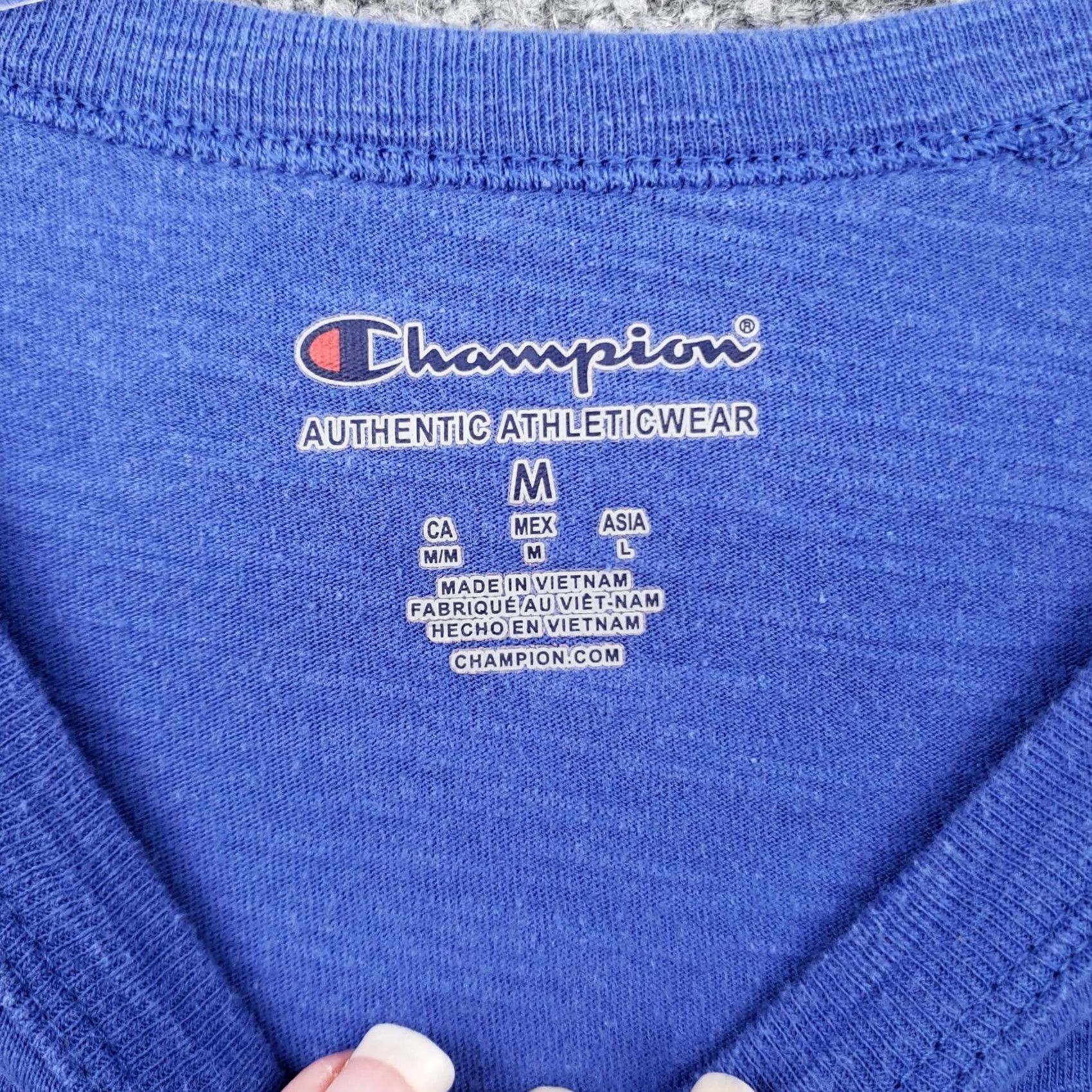 Champion Champion T-Shirt Mens M Medium Blue Crew Neck Short Sleeve Athleticwear Tee Size US M / EU 48-50 / 2 - 3 Thumbnail