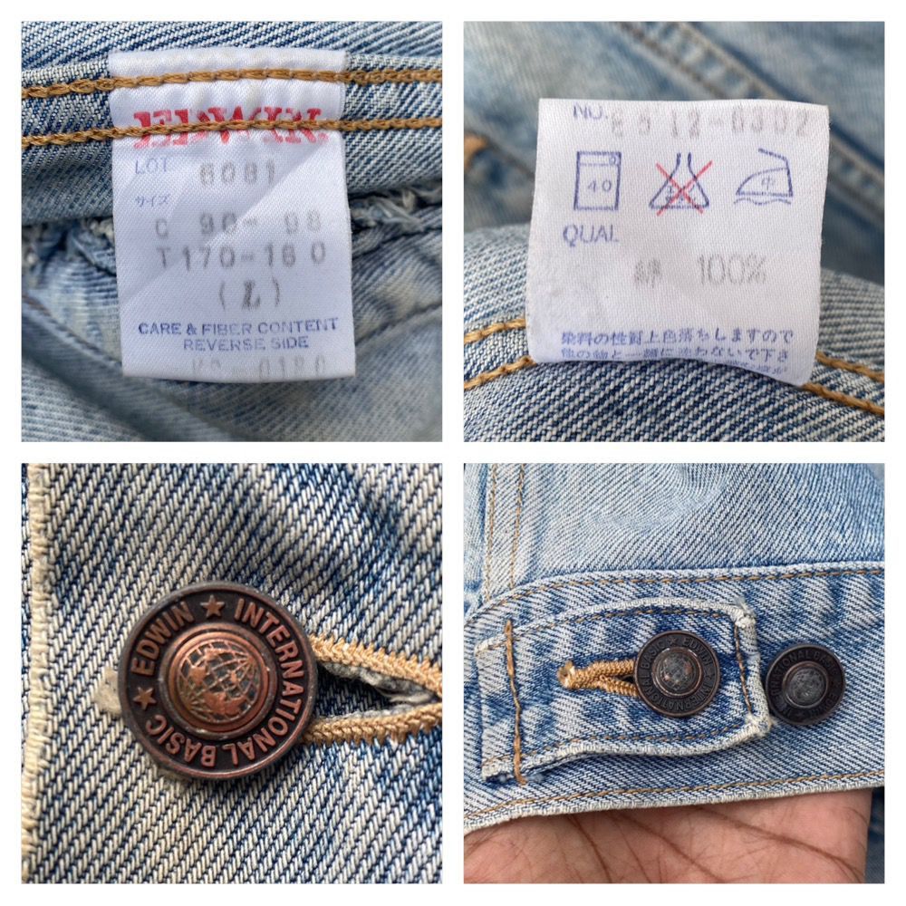 Edwin × Vintage VINTAGE EDWIN TRUCKER JACKET LARGE Size US L / EU 52-54 / 3 - 6 Thumbnail