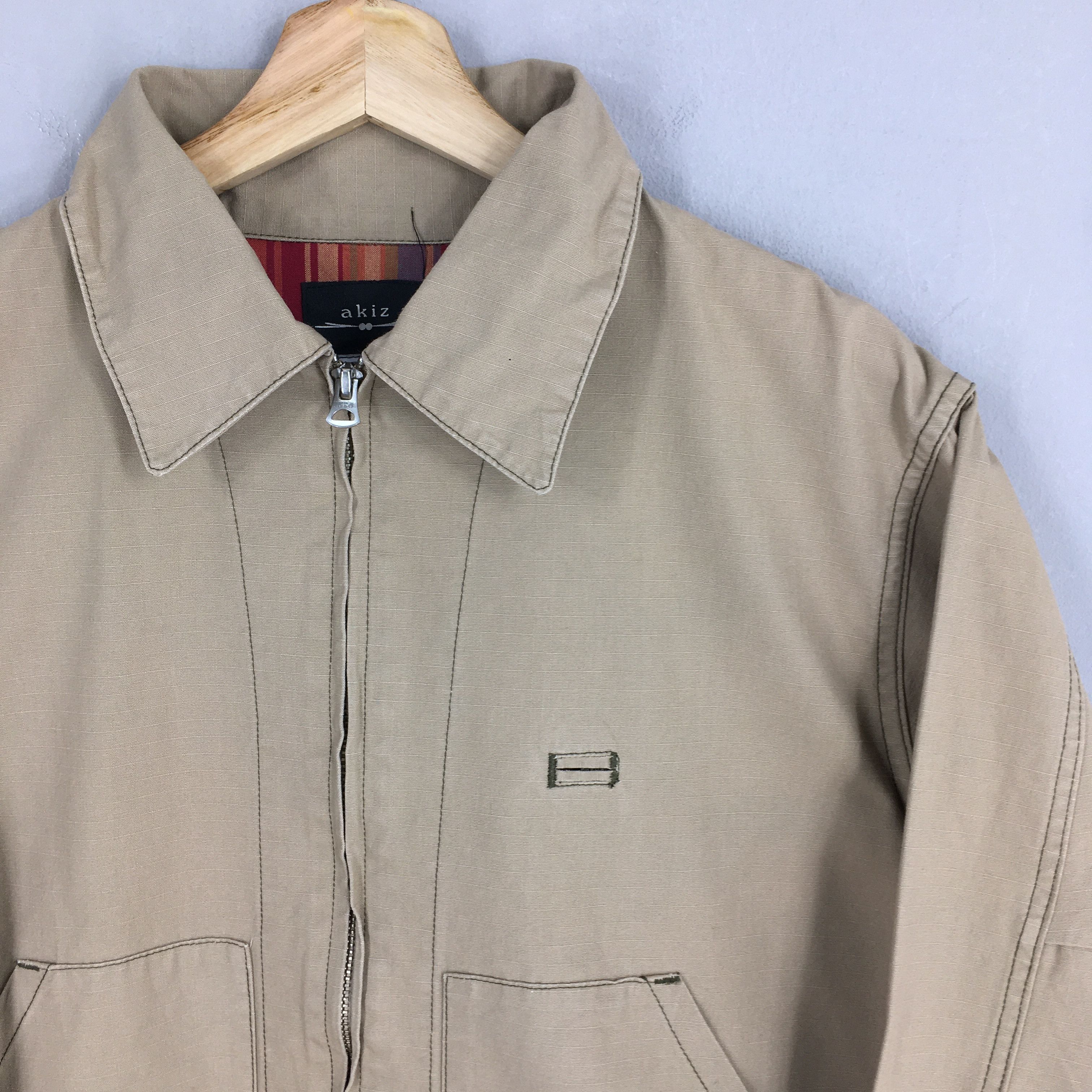 Post Overalls Vintage 90's Post Overall Worker Beige Jacket Large Size US L / EU 52-54 / 3 - 2 Thumbnail