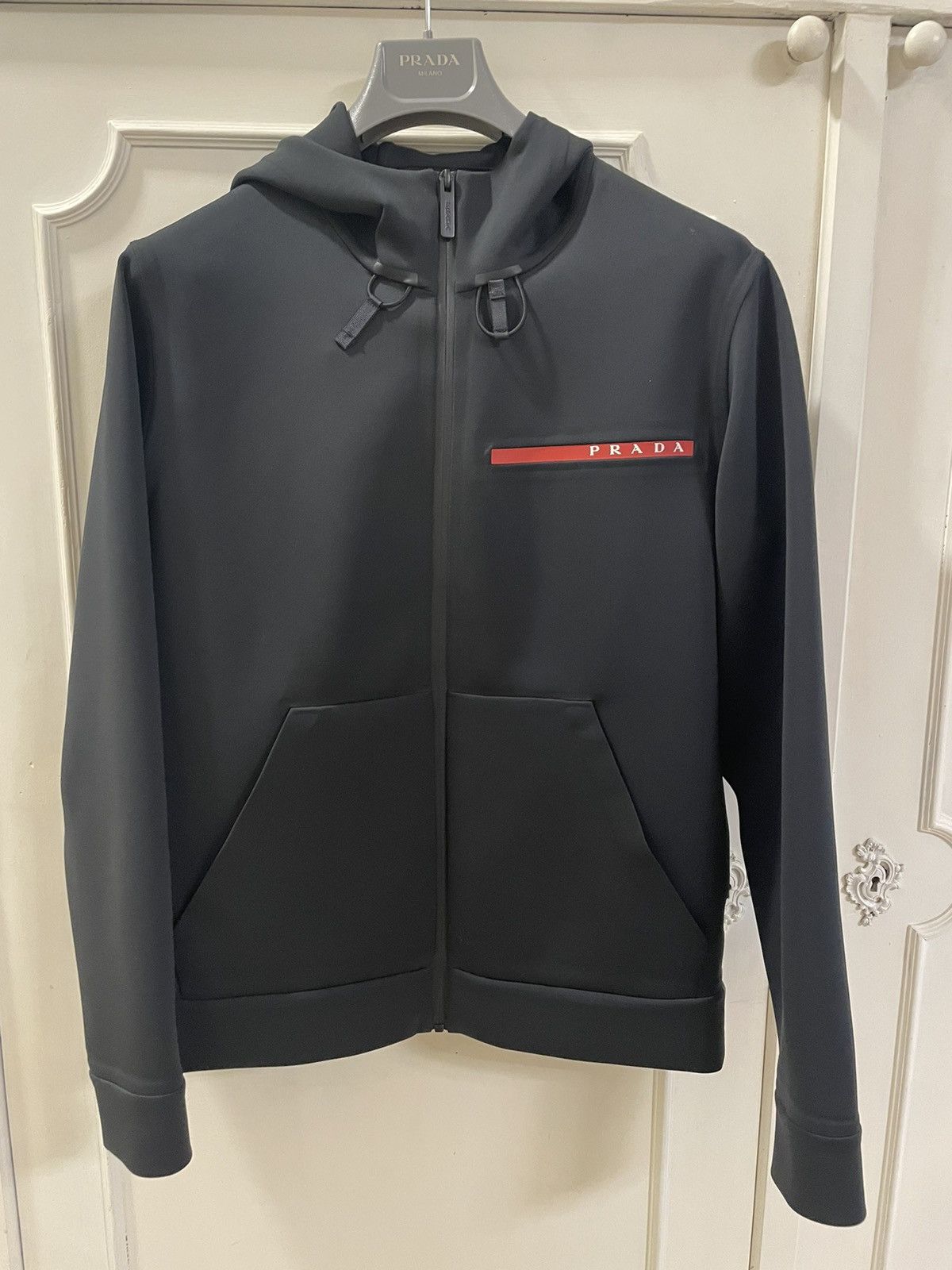 Prada SJC572 Prada Recycled Double Jersey Hoodie 2023 Prada SJC572 Prada Recycled Double Jersey Hoodie 2023