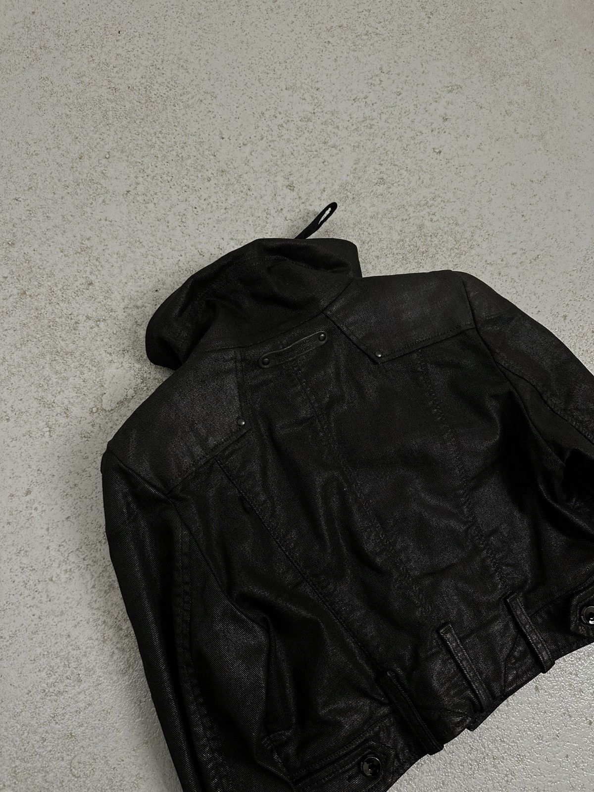 Diesel Vintage 00s Diesel Raw Denim Wide High Neck Jacket Size S / US 4 / IT 40 - 16 Thumbnail