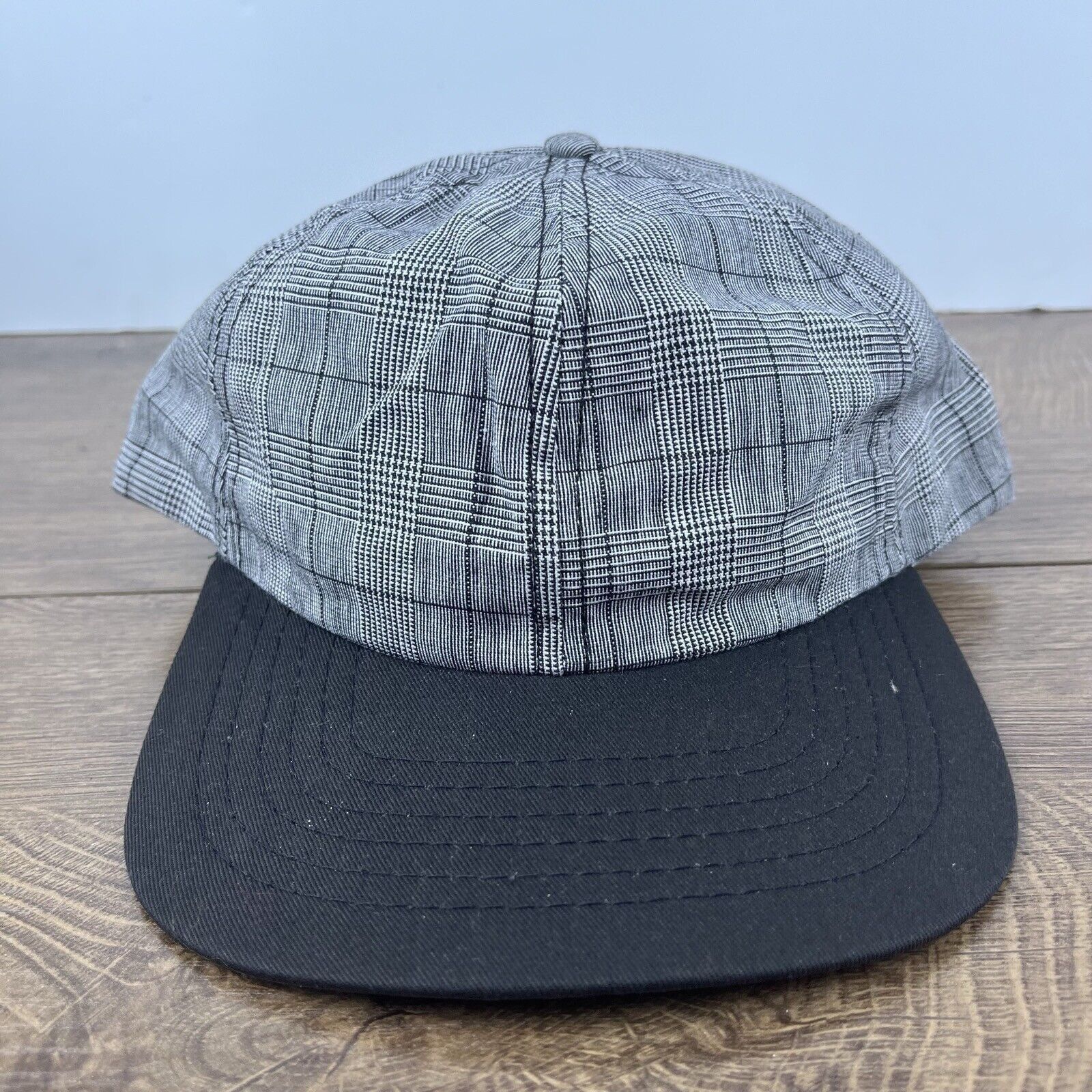 Other Plaid Gray Hat Gray Cap Adjustable Gray Adult Size Hat Size ONE SIZE - 2 Thumbnail