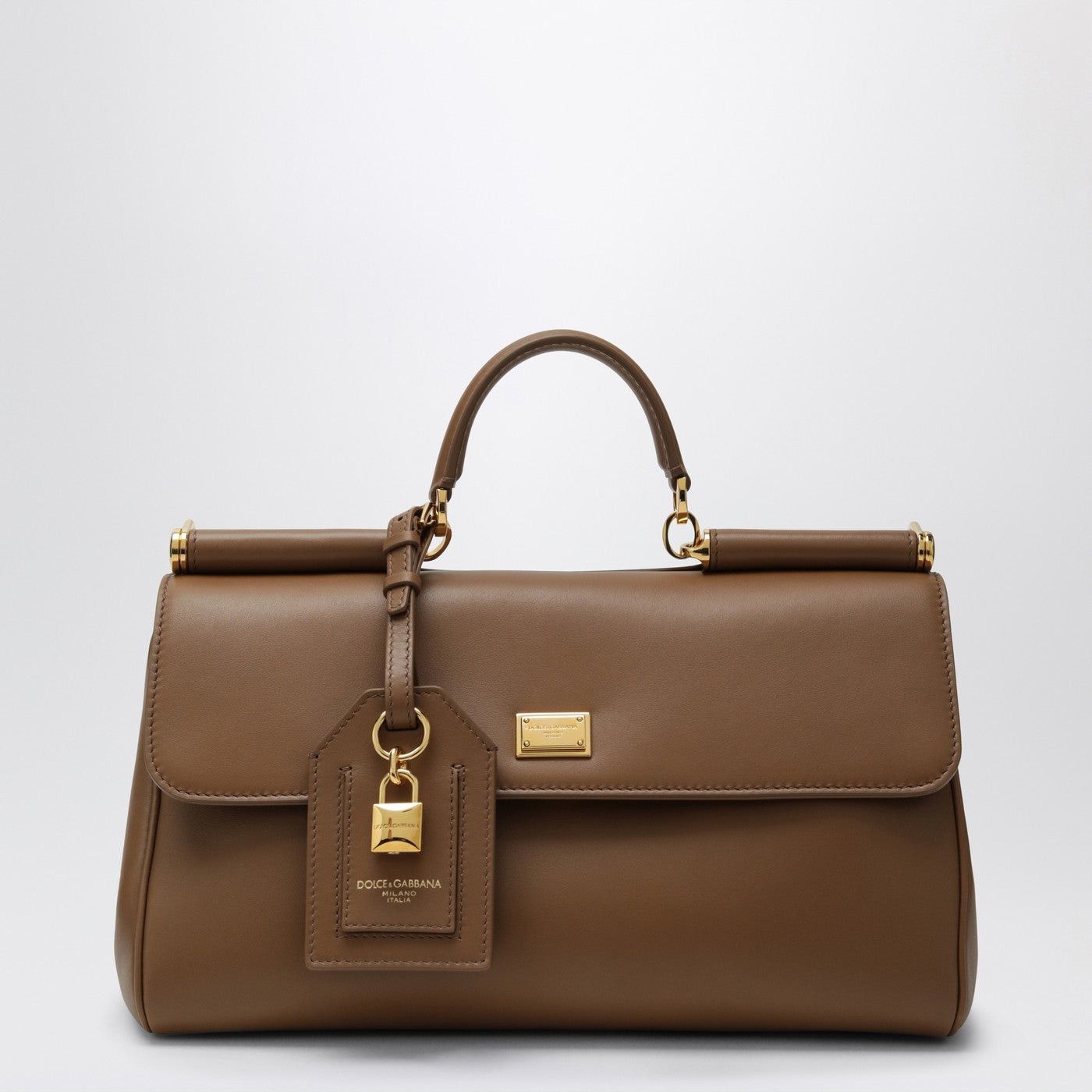 Dolce & Gabbana Dolce&Gabbana My Sicily Top Handle Bag In Caramel Leather Size ONE SIZE - 1 Thumbnail