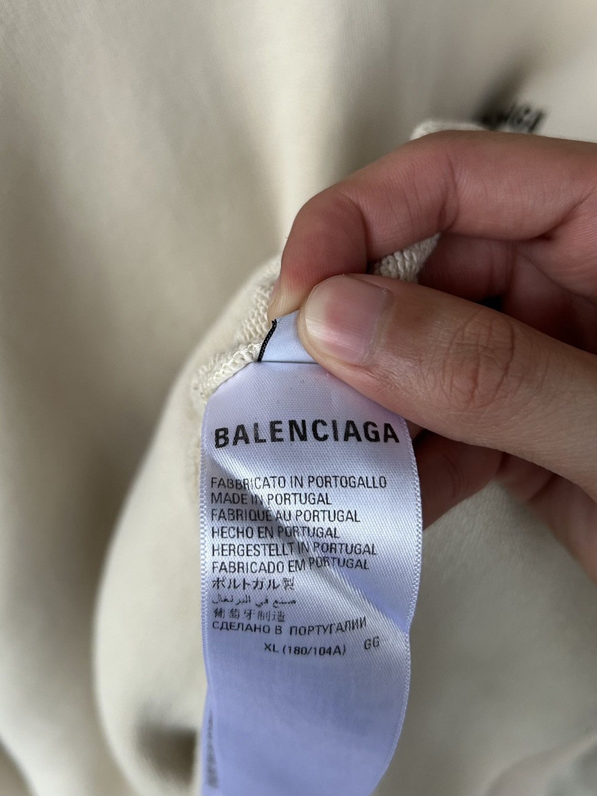 Balenciaga BALENCIAGA EMBROIDERED LOGO HOODIE Size US XL / EU 56 / 4 - 7 Thumbnail