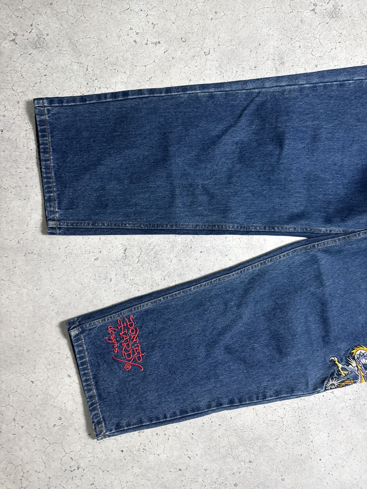 Ed Hardy Ed Hardy Baggy Big Logo Denim Jeans Size XXL Hype Size US 38 / EU 54 - 3 Thumbnail