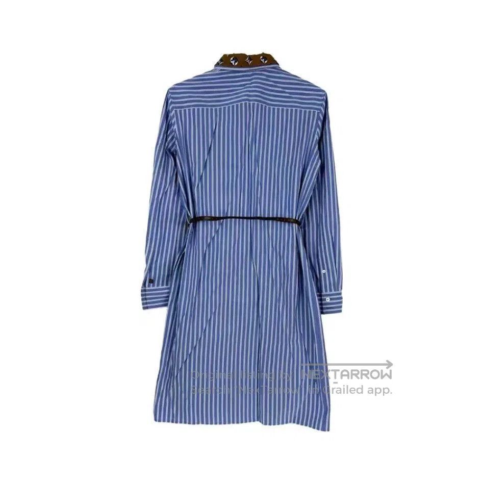 Louis Vuitton Blue White Stripe Logo Shirt Dress . Size M / US 6-8 / IT 42-44 - 2 Thumbnail
