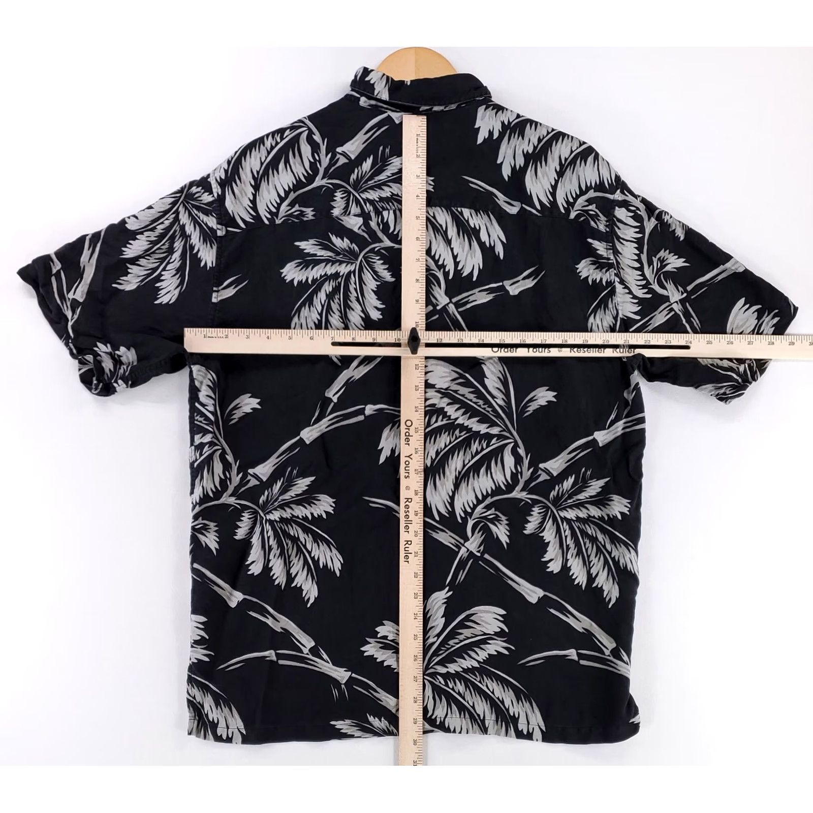 Tori Richard Tori Richard Hawaiian Shirt Silk Button-Up Short Sleeve Black Palm Trees Mens L Size US L / EU 52-54 / 3 - 6 Thumbnail