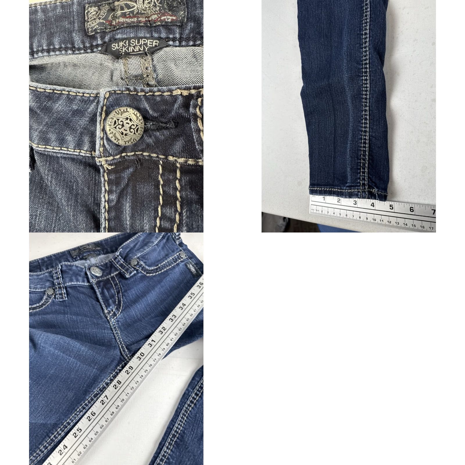 Silver Jeans Co. Silver Jeans Co. Suki Super Skinny Jeans Womens 26x31 Dark Wash Size 26" / US 2 / IT 38 - 8 Thumbnail