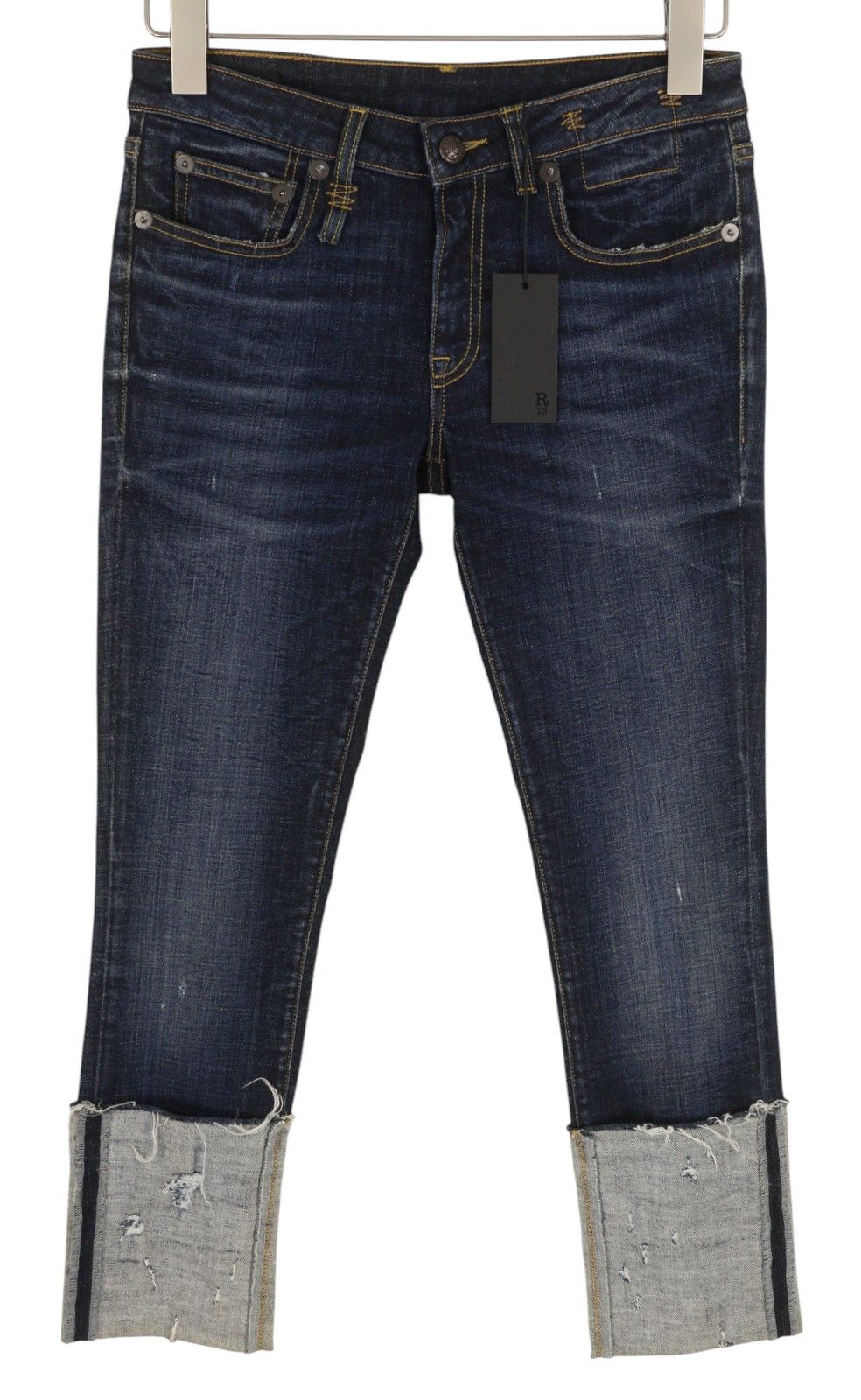 R13 KATE 27 Skinny Cuff Howell Indigo Ankle Cropped 85427 Size 27" / US 4 / IT 40 - 2 Thumbnail