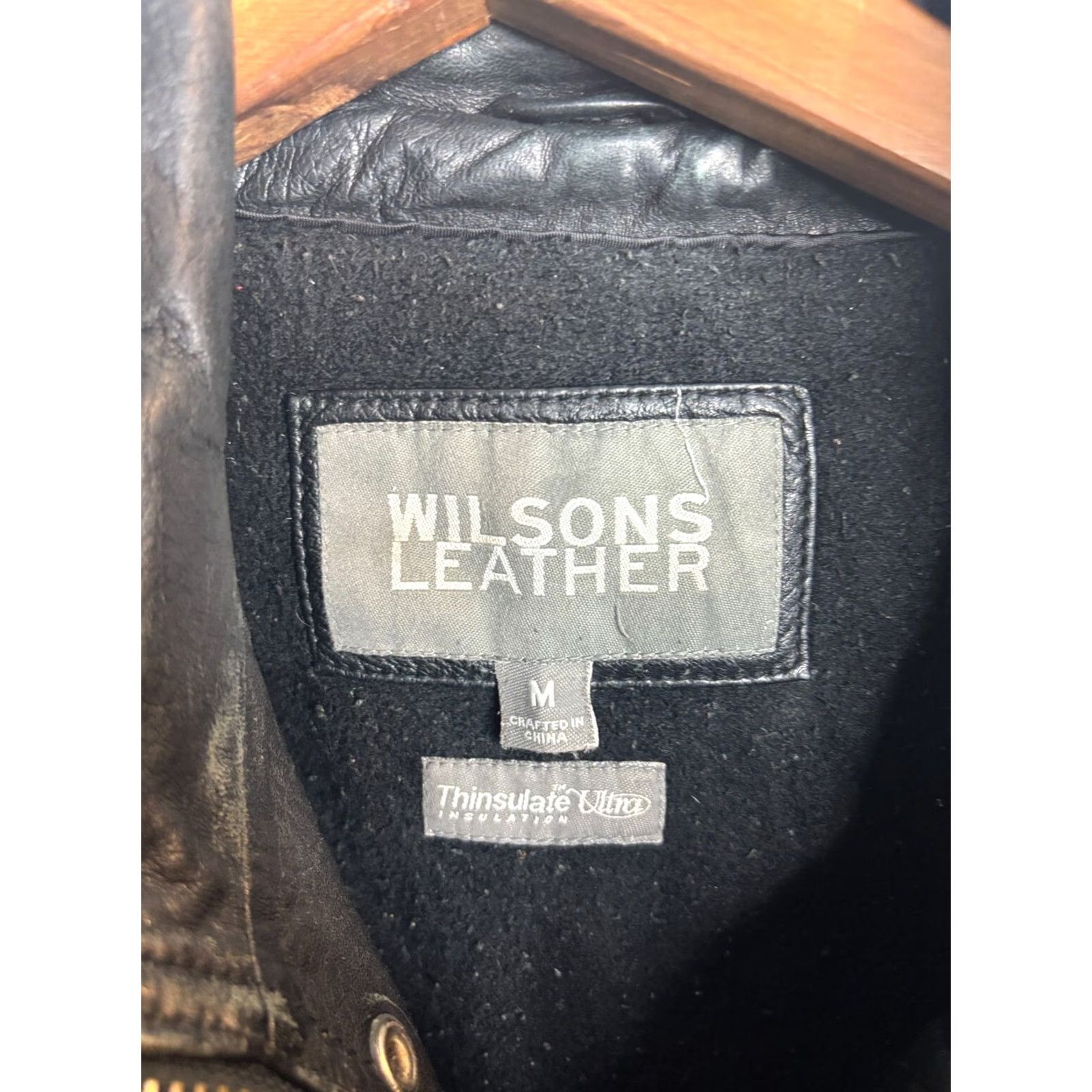 Vintage Wilsons Leather Pelle Studio Mens Leather Jacket M Black Thinsulate Ultra 4036 Size US M / EU 48-50 / 2 - 4 Thumbnail