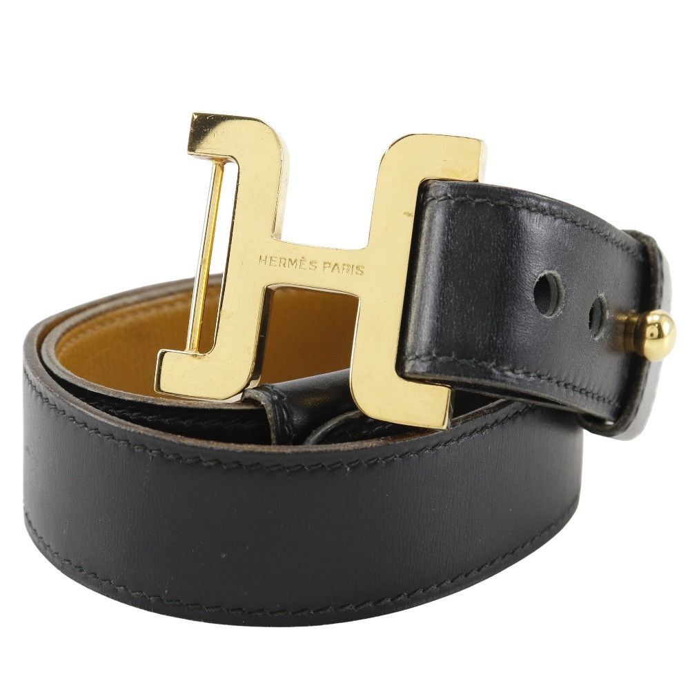 Hermes Hermes Hermes H Belt Calfskin Belt Leather Belt Stamp G (1977) DUTY FREE for USA Size ONE SIZE - 1 Thumbnail