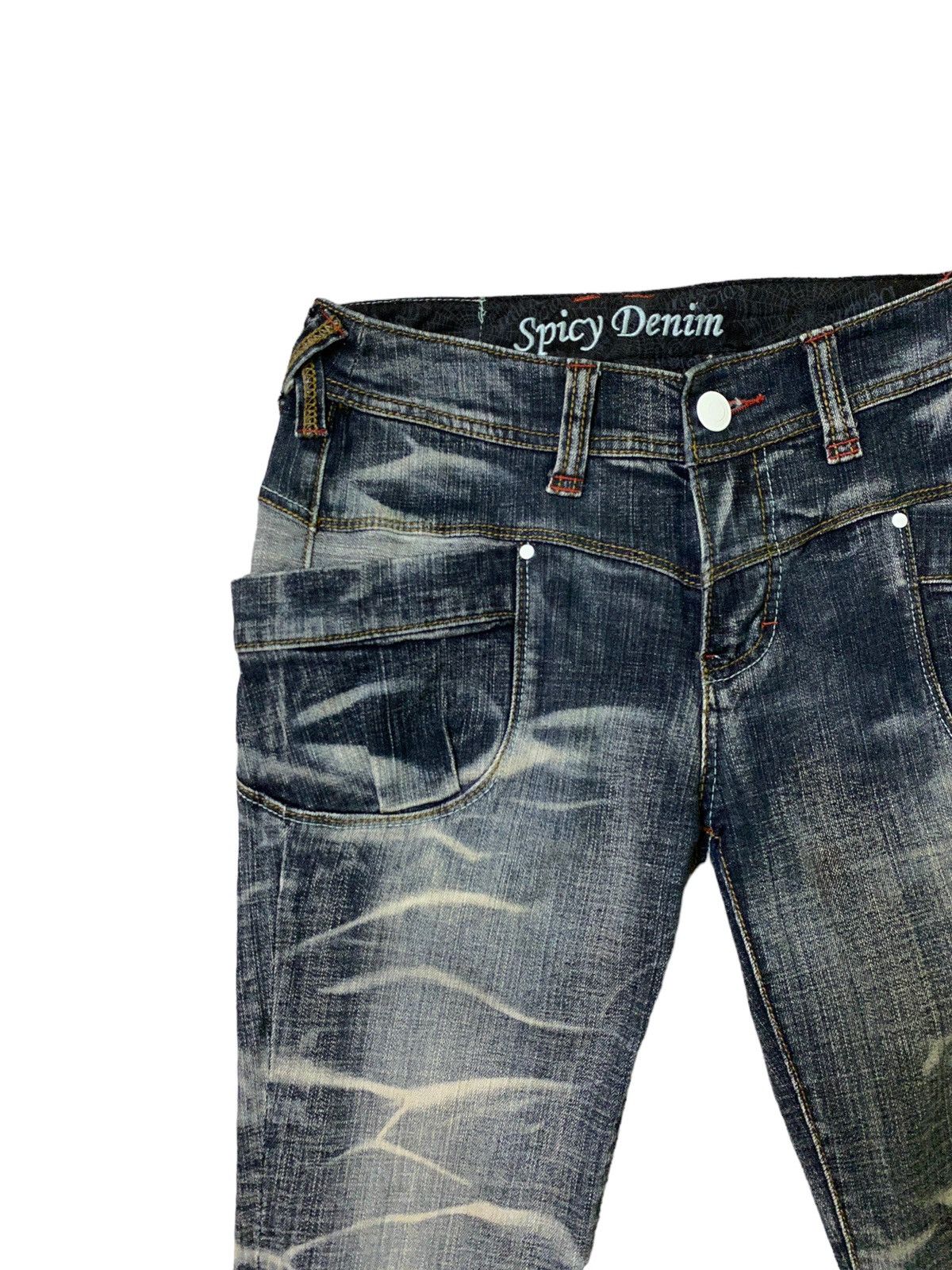 Designer × Japanese Brand Archive Clawmark Spicy Denim Acid Wash Denim Jeans Size US 27 - 4 Thumbnail