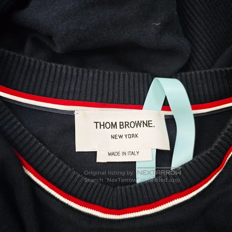 Thom Browne Thom Browne Solid color round neck hooded long sleeve knit Size US XL / EU 56 / 4 - 3 Thumbnail