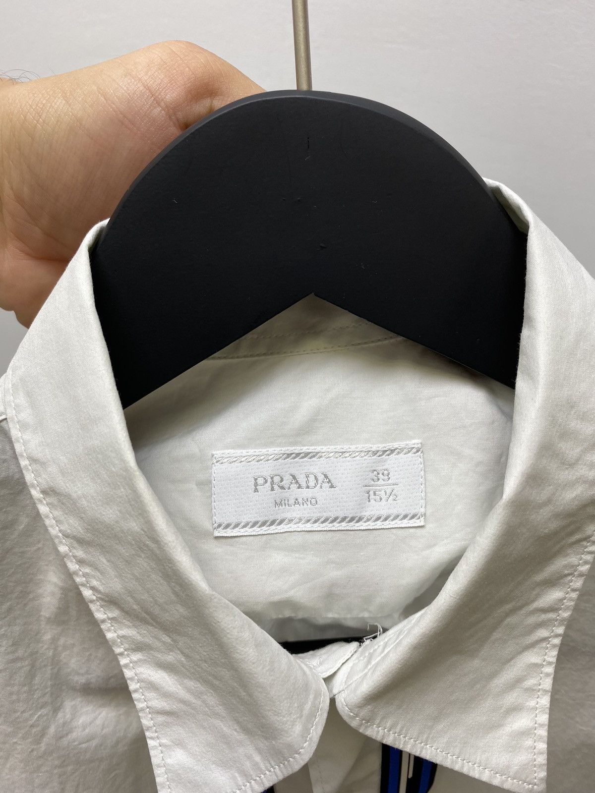 Prada Prada Logo Short Sleeve Shirt Size 39 Size US M / EU 48-50 / 2 - 10 Thumbnail
