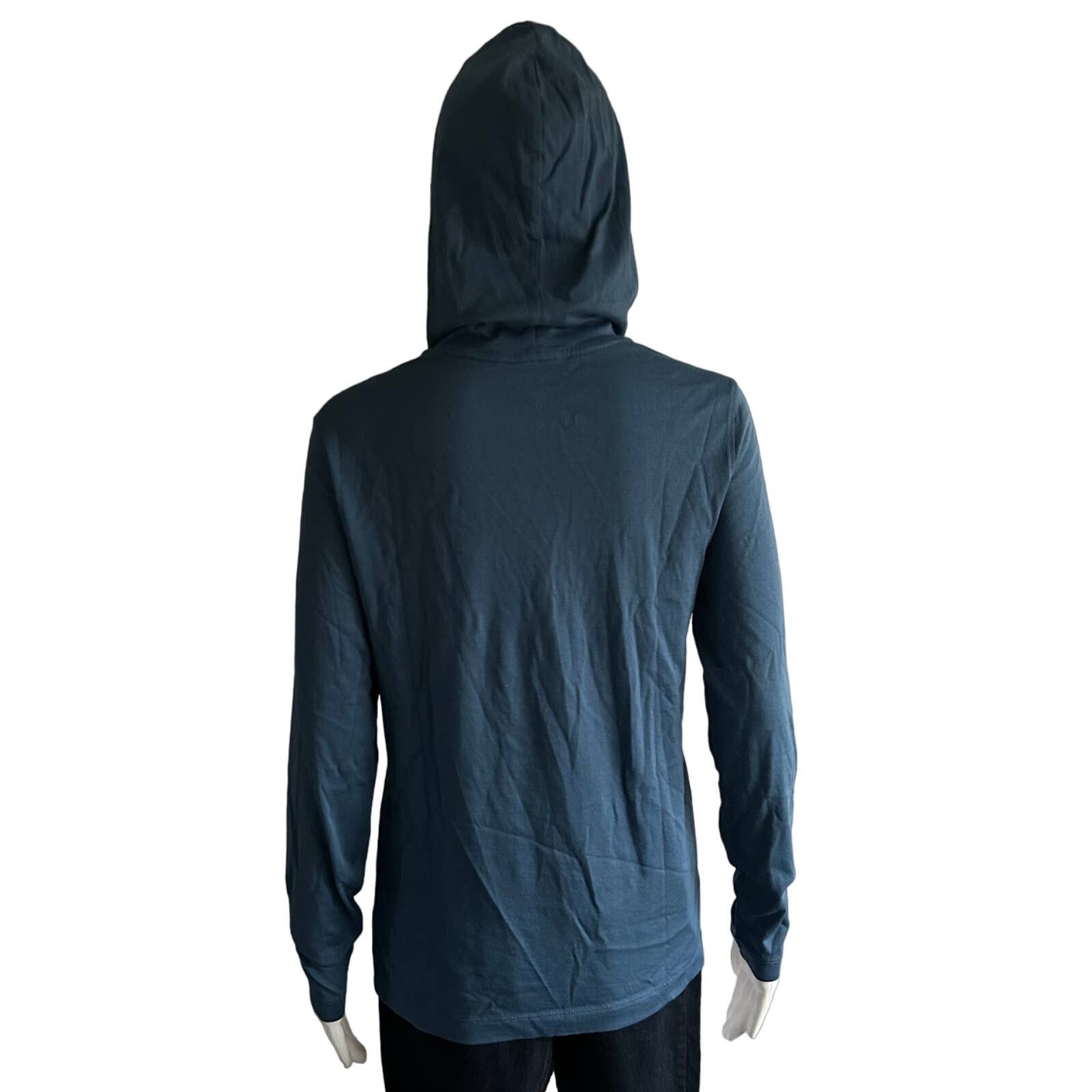 Lands' End Lands End Womens Blue Supima Light Hoodie XS Size XS / US 0-2 / IT 36-38 - 2 Thumbnail