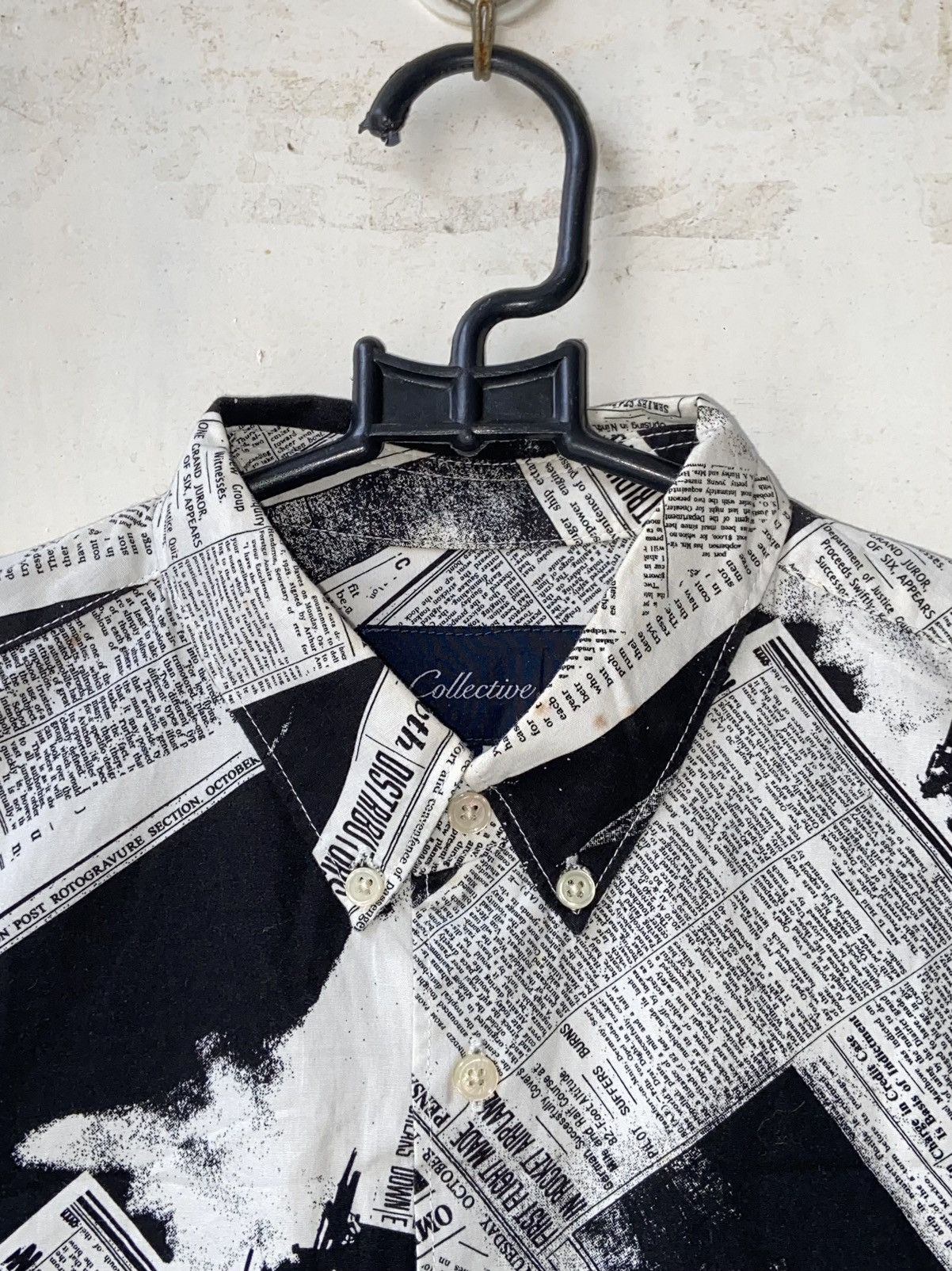 Japanese Brand COLLECTIVE Newspaper Printed Patterned Shirt Size US S / EU 44-46 / 1 - 5 Thumbnail