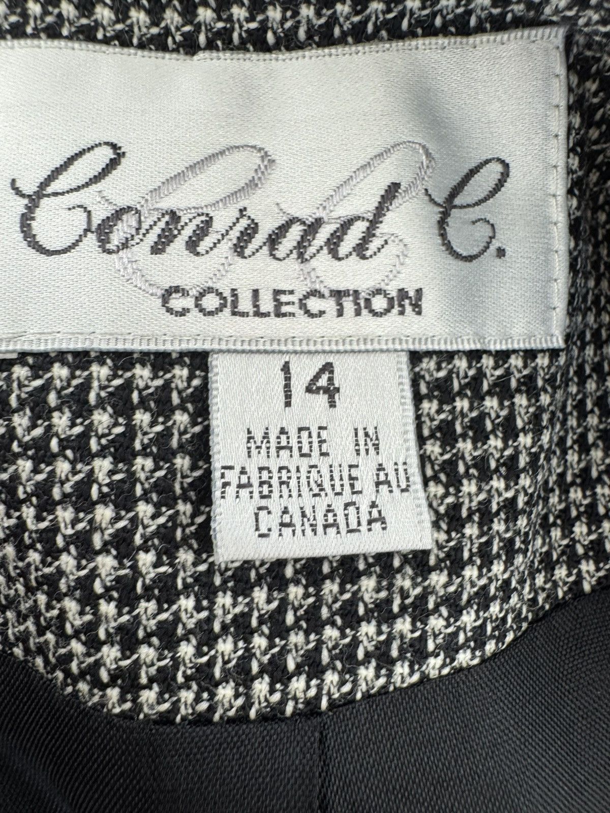 Vintage Conrad C Collection 100% wool 2 pc set blazer Size 32" / US 10 / IT 46 - 7 Thumbnail