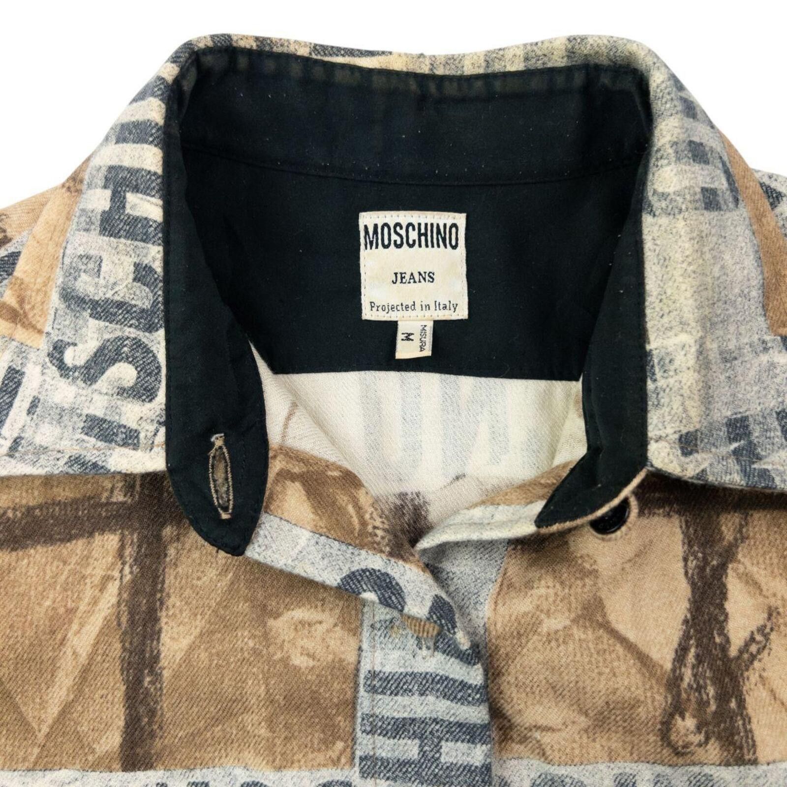 Moschino Vintage 2000s Moschino Jeans Tape Check Wool Shirt Size M Size US M / EU 48-50 / 2 - 3 Thumbnail