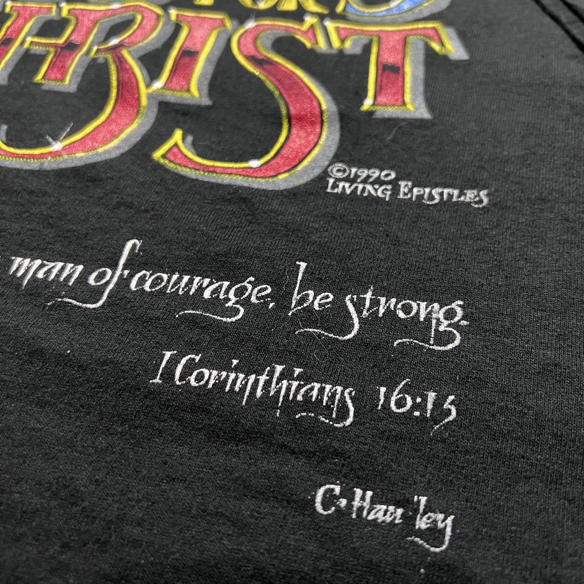 Vintage 90s Warrior For Christ Jesus God Holy Bible Living Epistles Size US XL / EU 56 / 4 - 3 Thumbnail