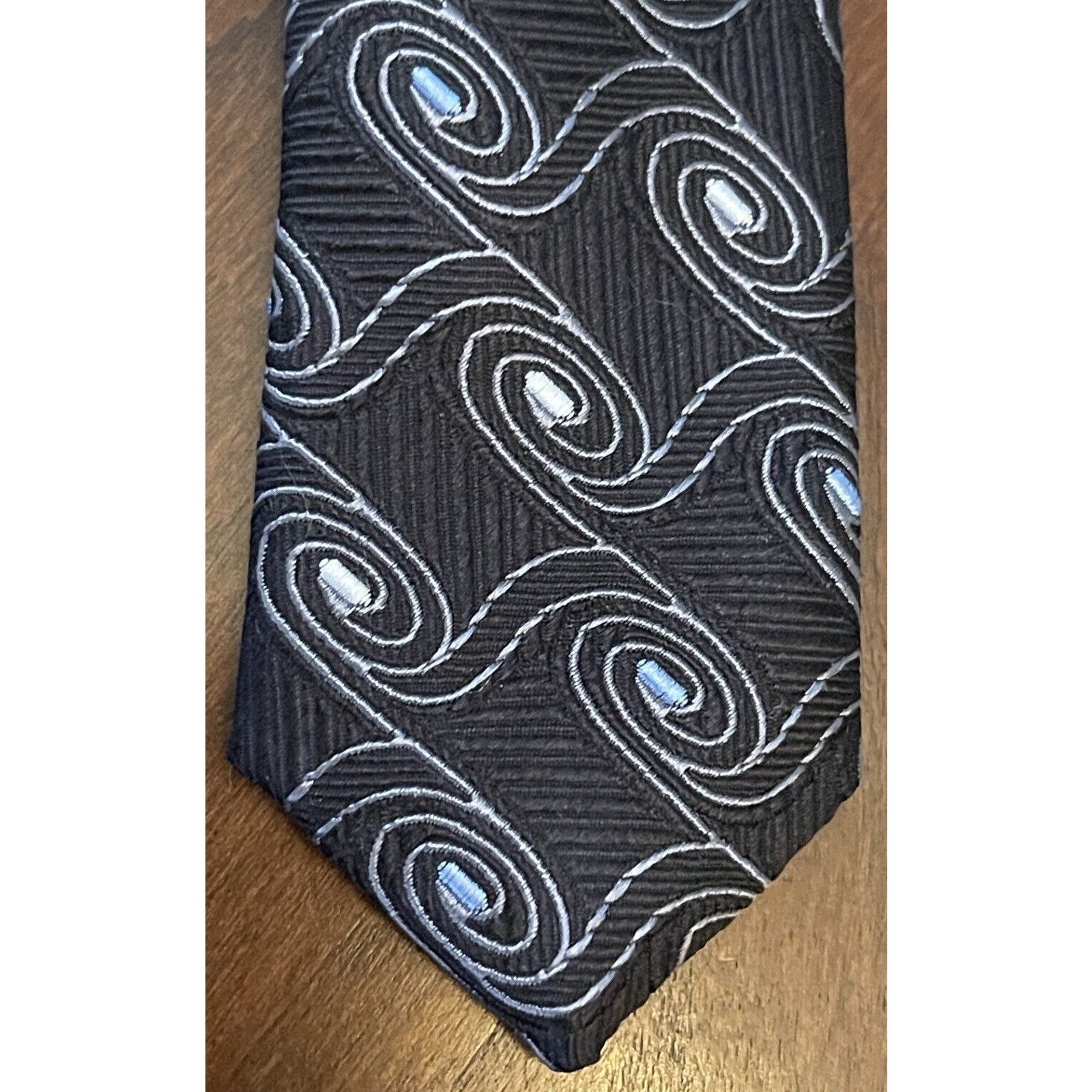 Jos. A. Bank Jos. A. Bank Black Blue 100% Silk Made In China Size ONE SIZE - 6 Thumbnail