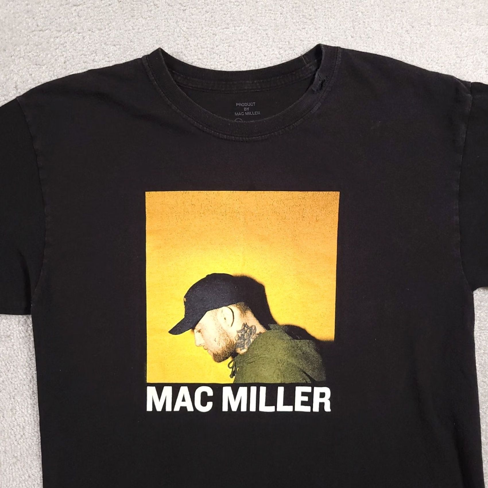 Vintage Mac Miller Shirt Mens Medium Black Graphic Side Profile Spell Out Hip Hop Flaw Size US M / EU 48-50 / 2 - 3 Thumbnail