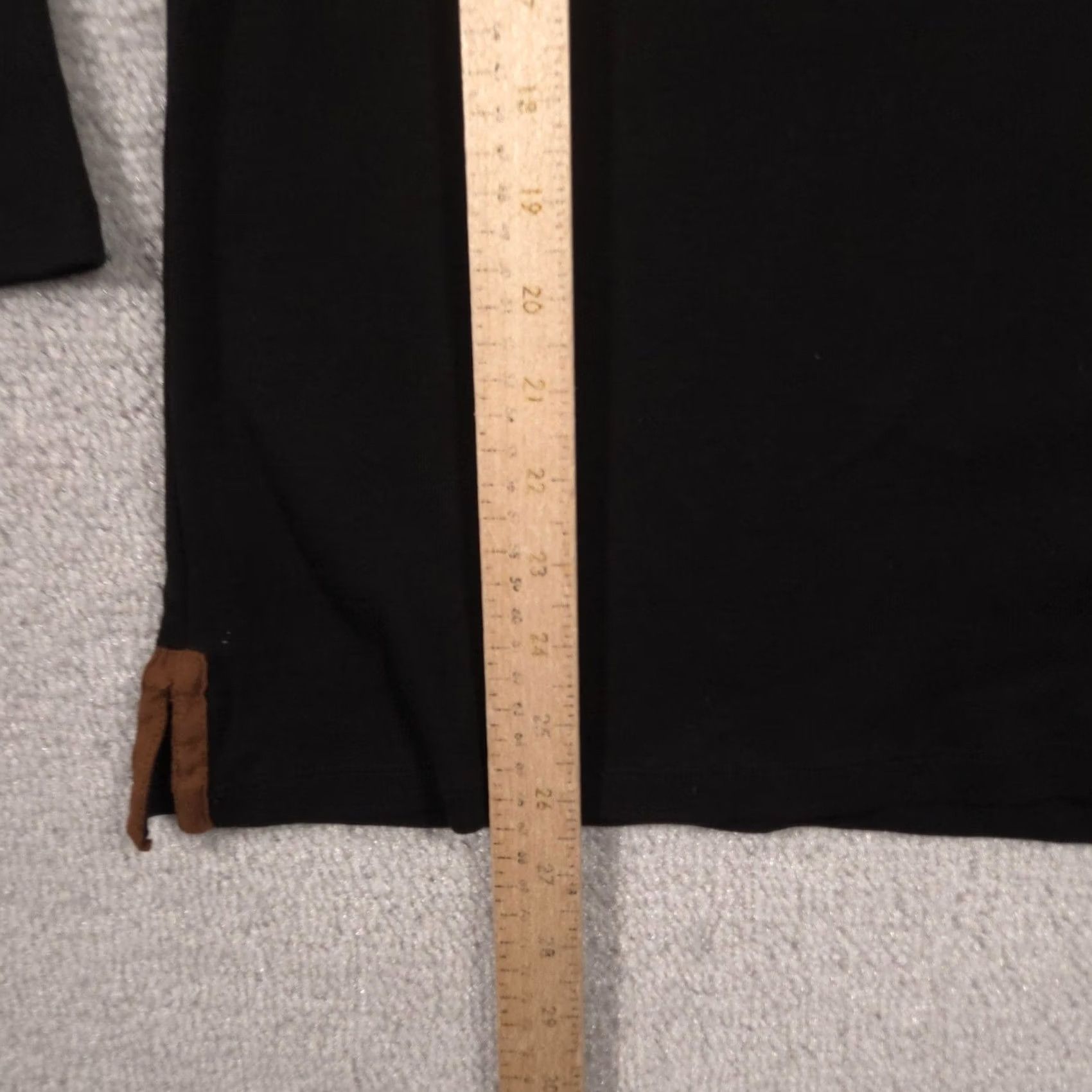Ralph Lauren VINTAGE? No. Lauren Ralph Lauren Shirt Womens Medium Black Suede Trim 3/4 Sleeve Tunic Top Size M / US 6-8 / IT 42-44 - 7 Thumbnail