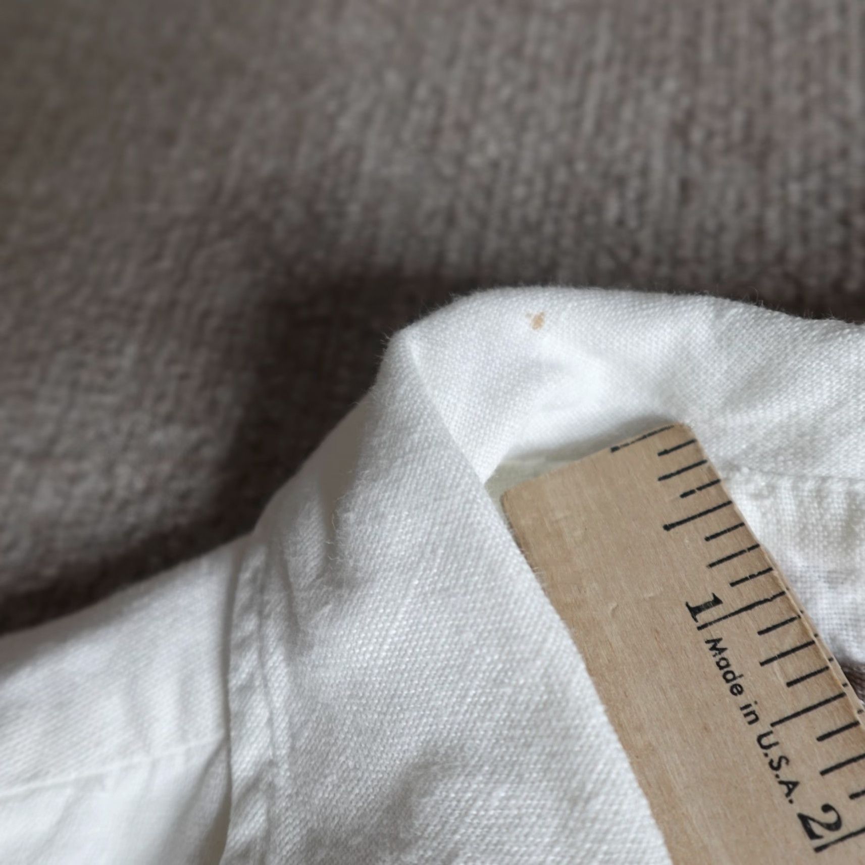 FLAX FLAX Womens Shirt Small White Solid Linen Button Front Size S / US 4 / IT 40 - 3 Thumbnail