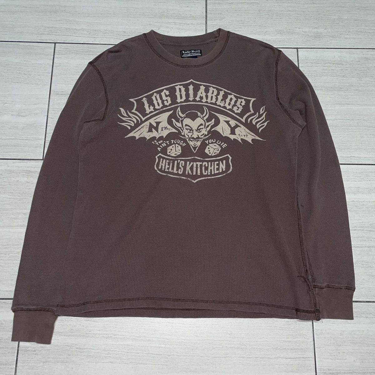 Lucky Brand Lucky Brand Los Diablos Brown Thermal Longsleeve Size US M / EU 48-50 / 2 - 1 Thumbnail