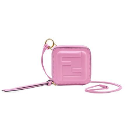 Fendi o1s1wg111224 Size: OS / FF Cube Wallet in Pink Size ONE SIZE - 1 Thumbnail