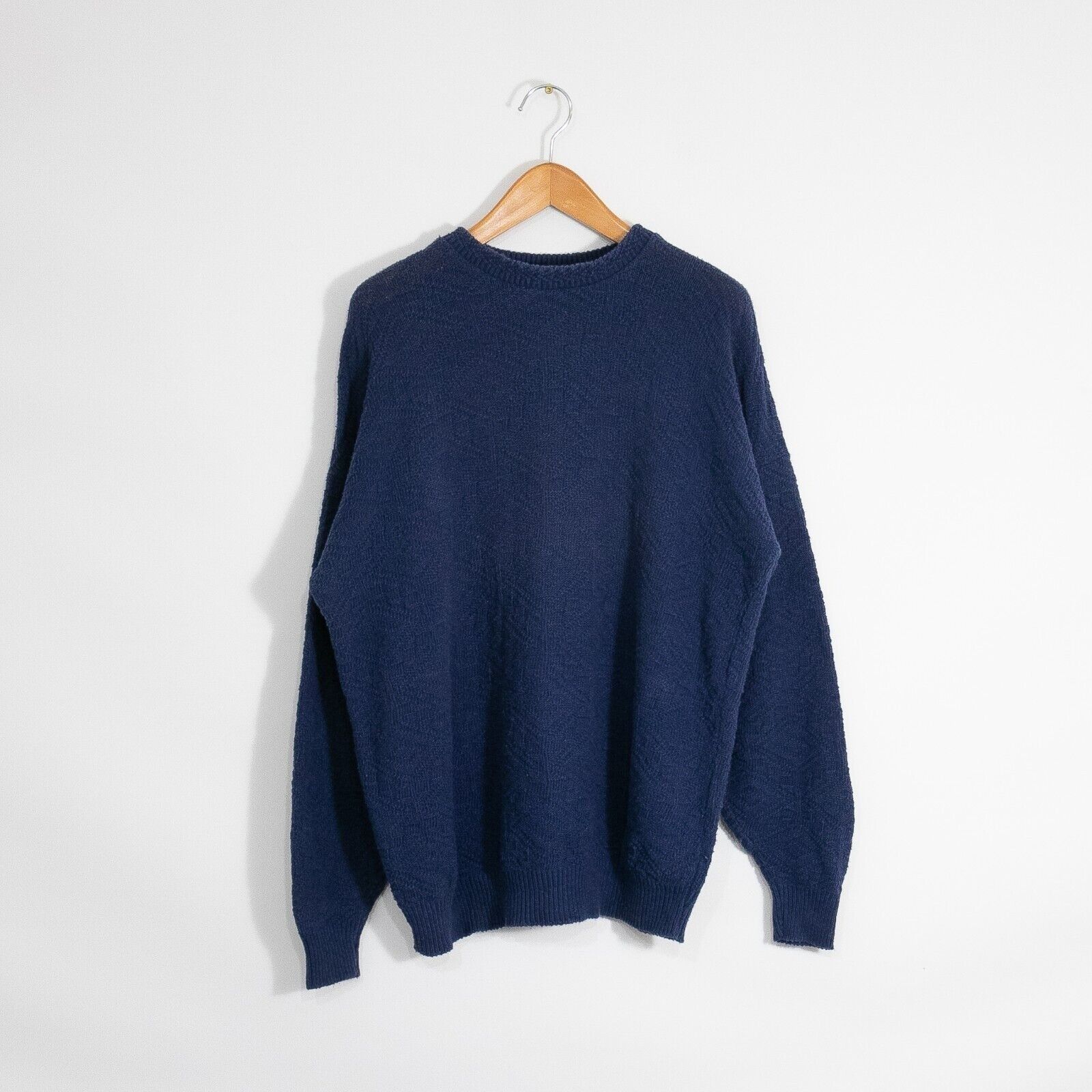 John Weitz × Vintage Vintage John Weitz Textured Cotton Knit Sweater Mens Large Size US L / EU 52-54 / 3 - 1 Thumbnail